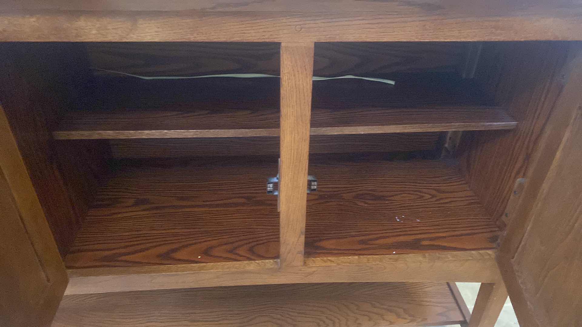 Photo 1 of OAK WOOD BUFFET/SIDEBOARD 57 1/2“ x 17“ H36 1/2”