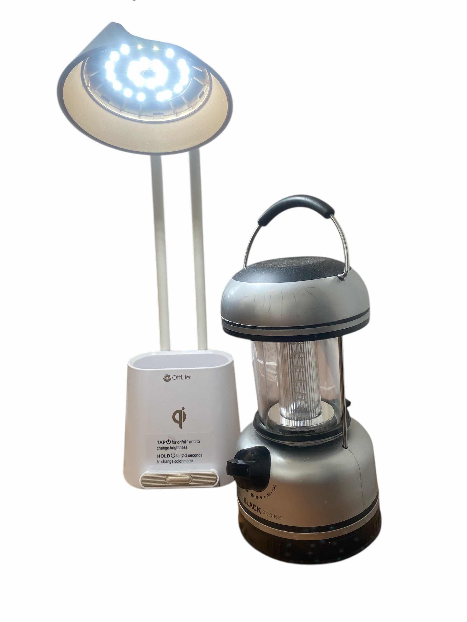 Photo 1 of LAMP WITH 3 BRIGHTNESS OPTIONS H18” & EMERGENCY LANTERN