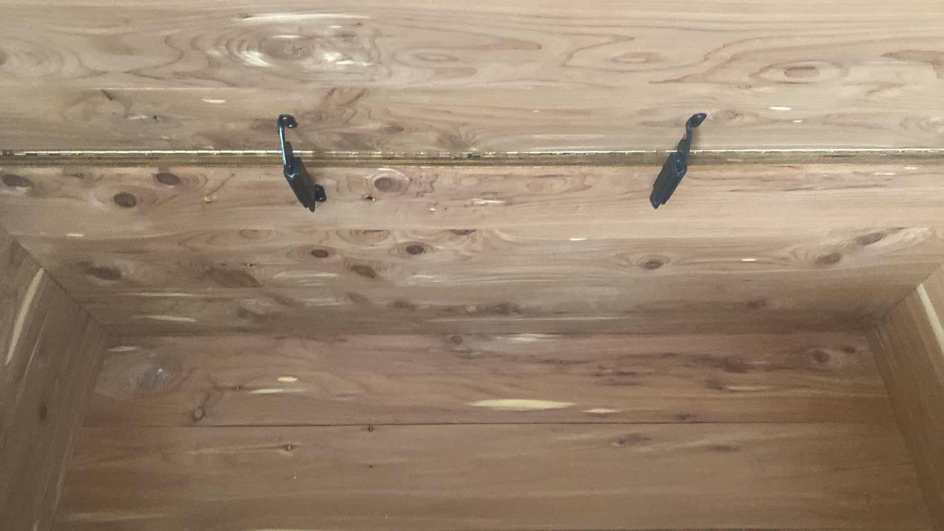 Photo 1 of WOOD HOPE CHEST EITH STENCIL DETAIL CEDAR LINED 50“ x 18 1/2“ H19 1/2”