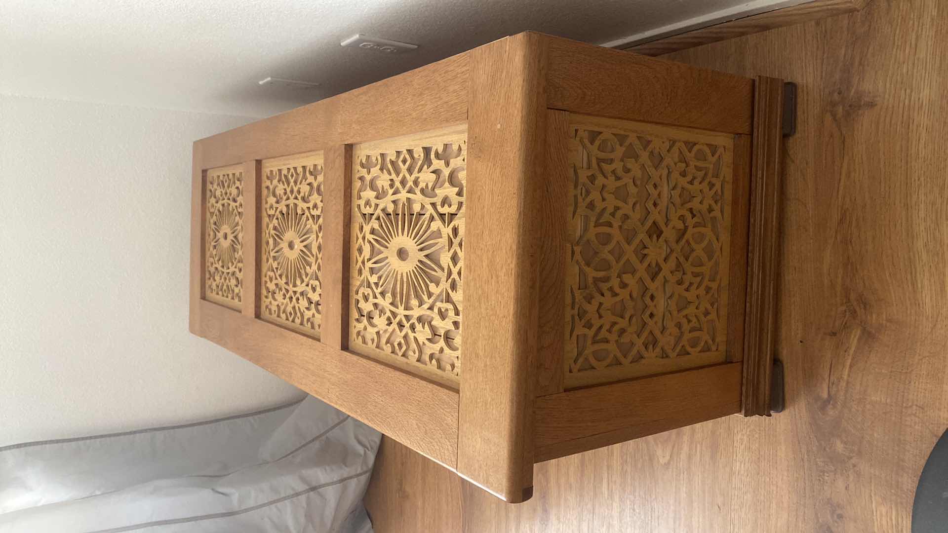 Photo 1 of WOOD HOPE CHEST EITH STENCIL DETAIL CEDAR LINED 50“ x 18 1/2“ H19 1/2”