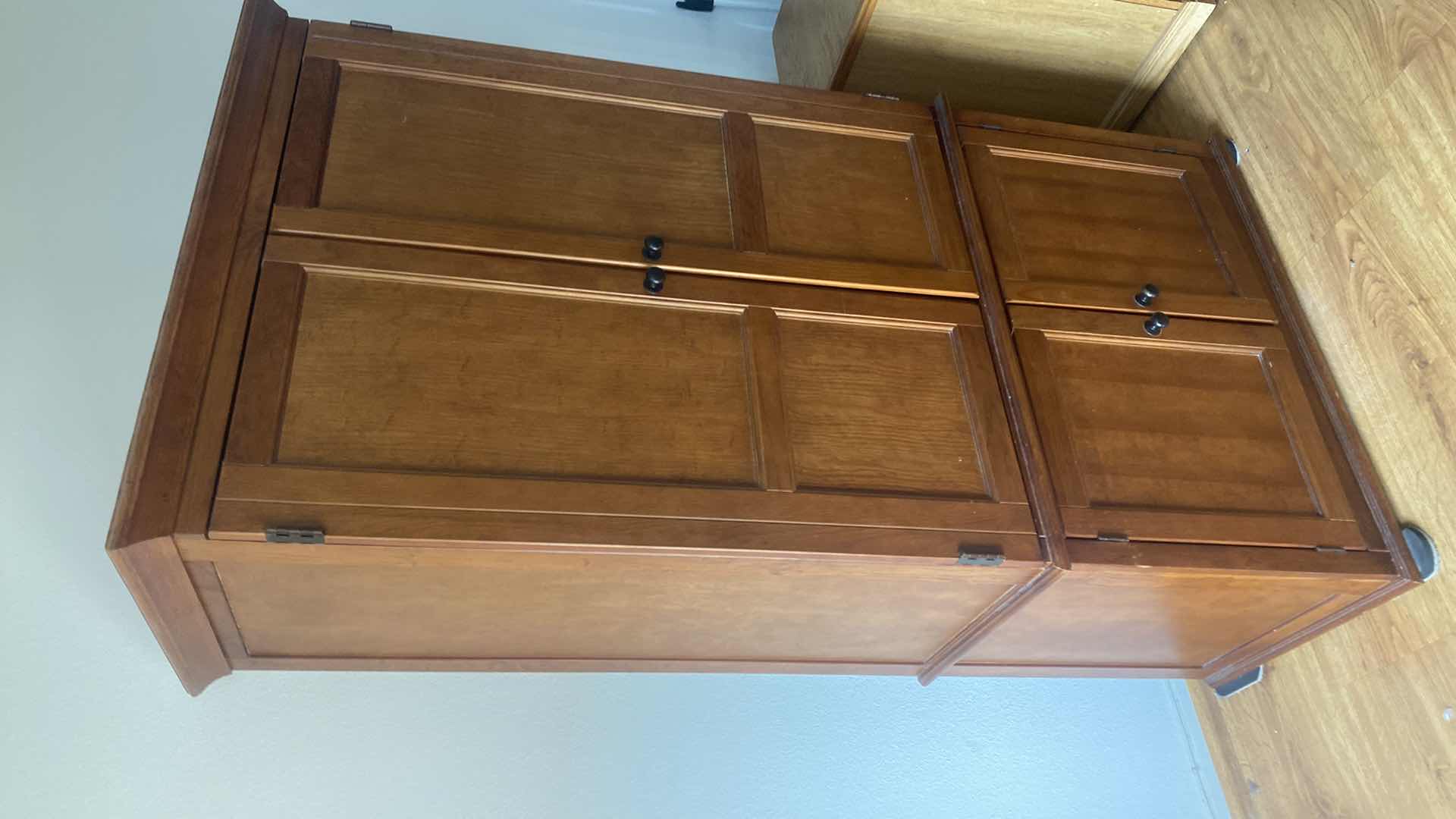 Photo 1 of CHERRY TWO DOOR ENTERTAINMENT CENTER 40 1/2“ x 22“ H76”