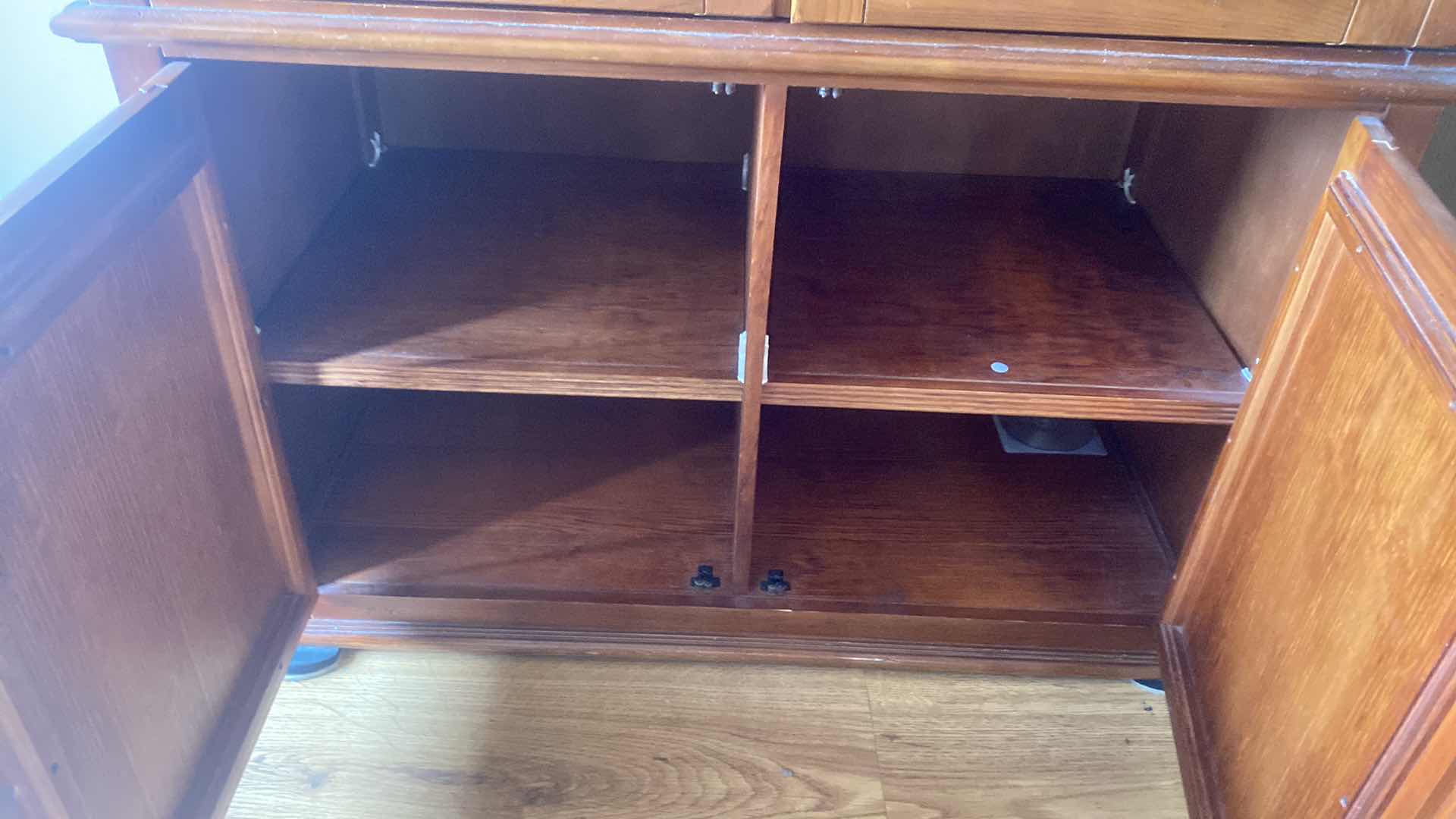 Photo 1 of CHERRY TWO DOOR ENTERTAINMENT CENTER 40 1/2“ x 22“ H76”