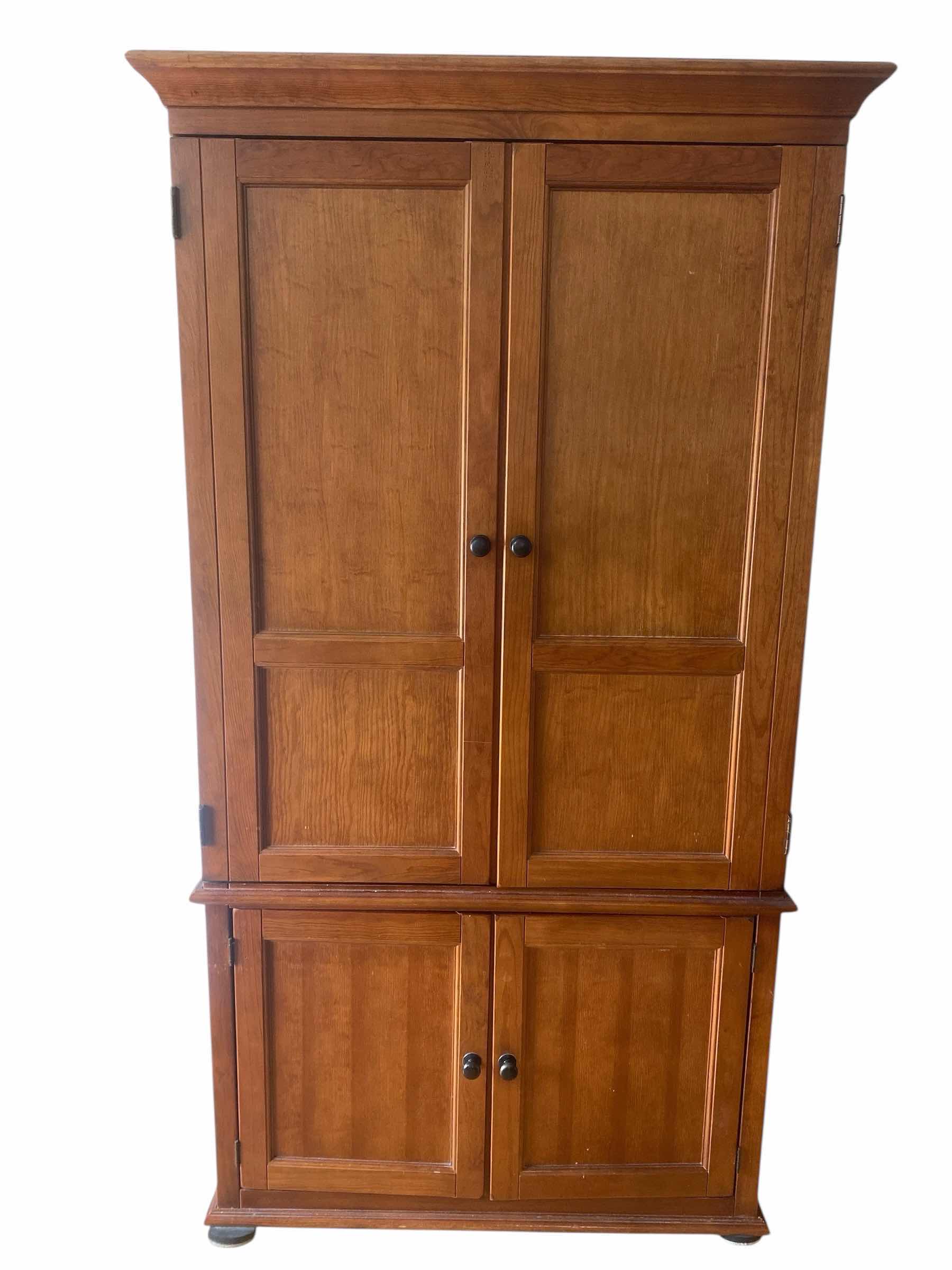 Photo 1 of CHERRY TWO DOOR ENTERTAINMENT CENTER 40 1/2“ x 22“ H76”