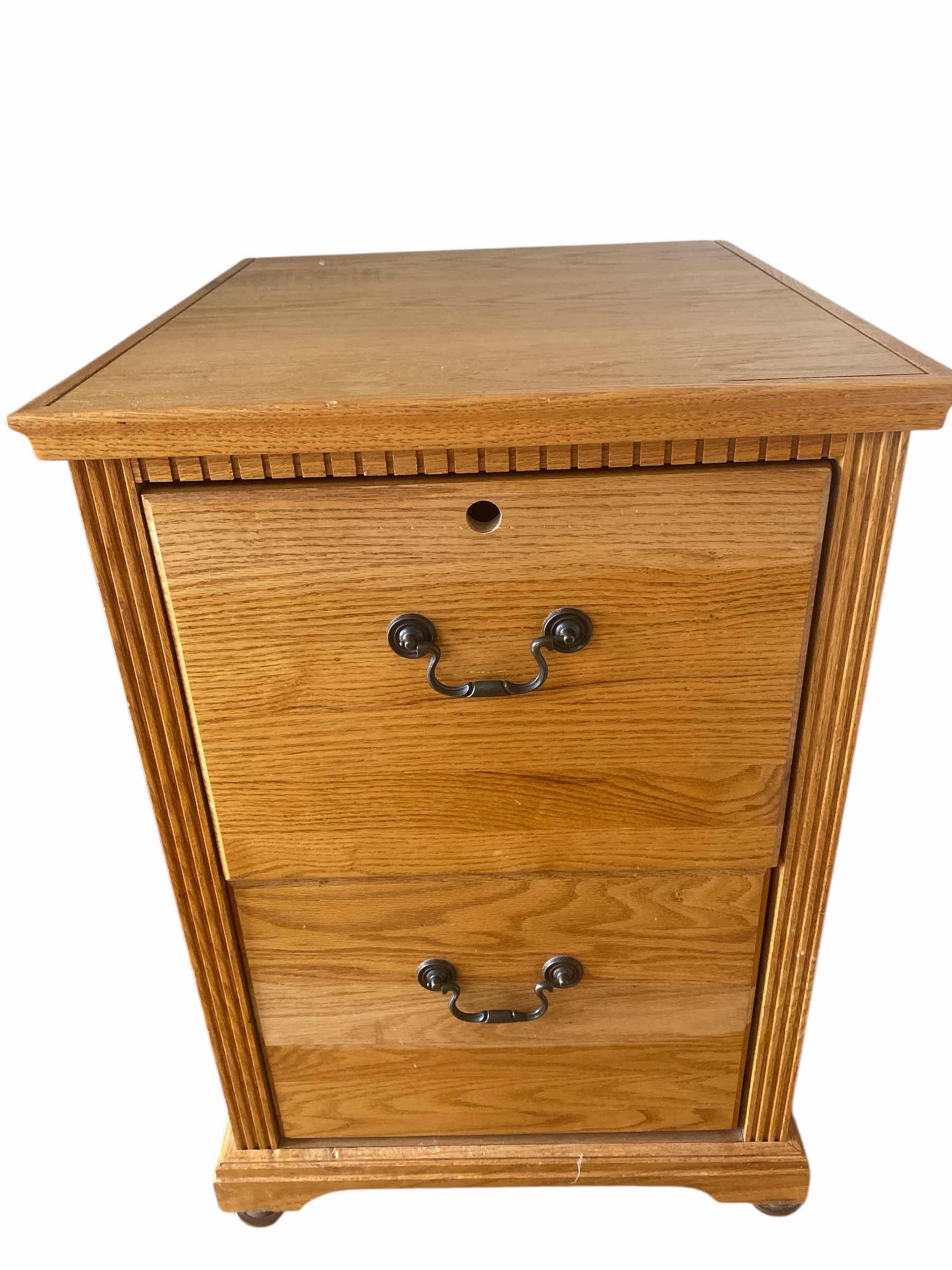 Photo 1 of OAK 2 DRAWER STANDARD FILE CABINET 21 1/2 x 24 1/2 H “30”