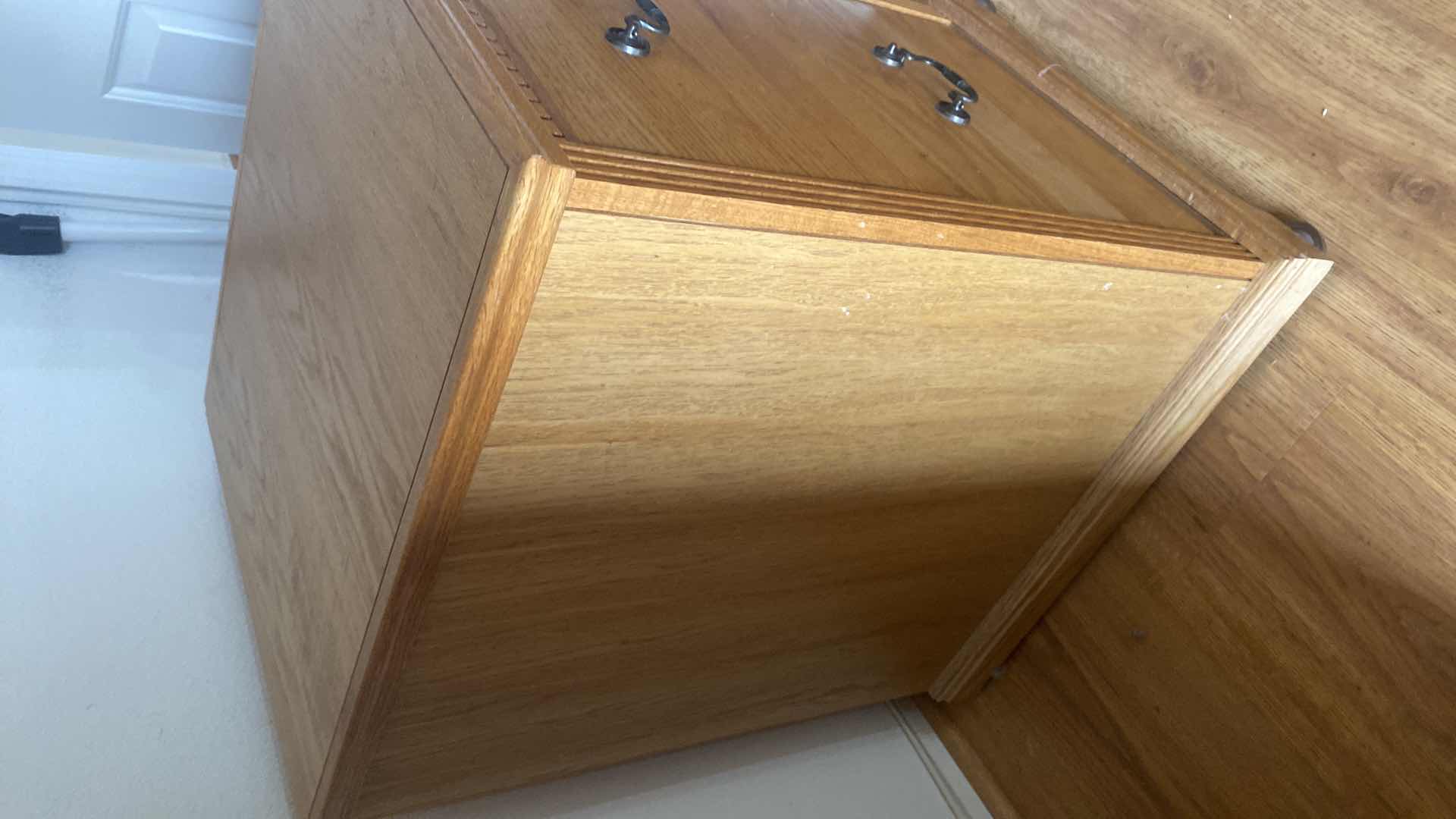 Photo 1 of OAK 2 DRAWER STANDARD FILE CABINET 21 1/2 x 24 1/2 H “30”