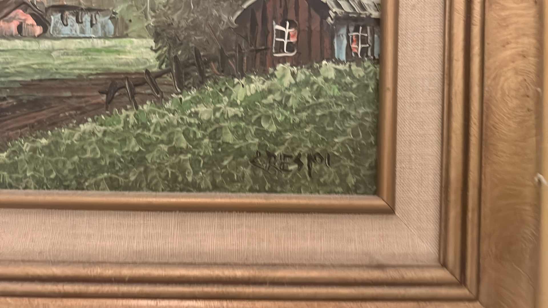Photo 1 of FRAMED OIL ON CANVAS SIGNED ARTWORK 14” x H16”