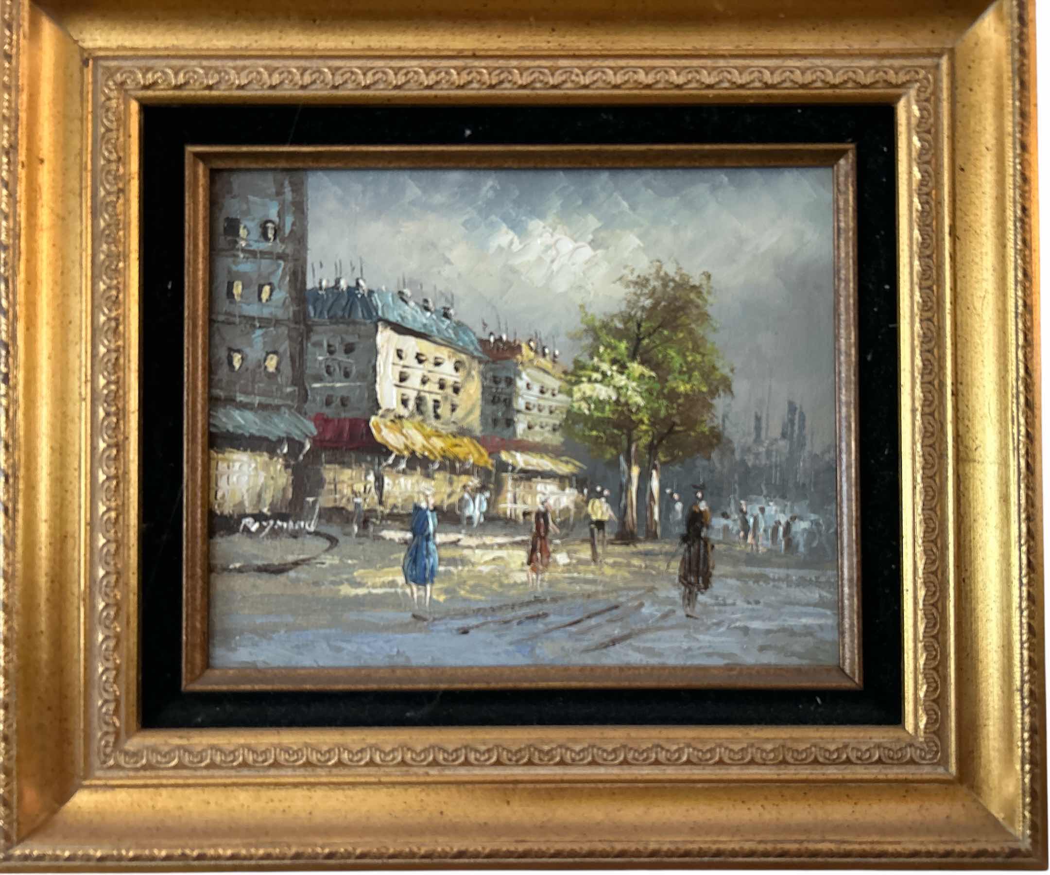 Photo 1 of VINTAGE FRAMED OIL ON CANVAS, IMPRESSIONIST PAINTING ARTWORK 15” x 13”