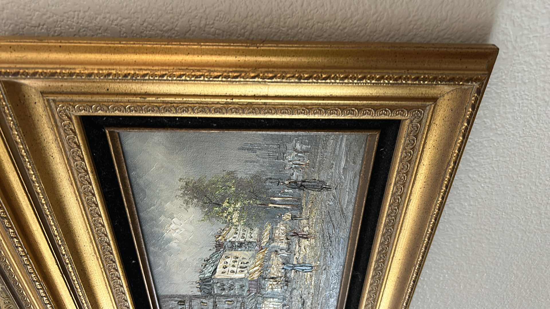 Photo 1 of VINTAGE FRAMED OIL ON CANVAS, IMPRESSIONIST PAINTING ARTWORK 15” x 13”