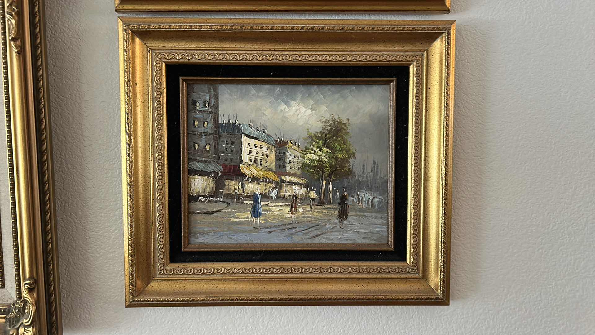 Photo 1 of VINTAGE FRAMED OIL ON CANVAS, IMPRESSIONIST PAINTING ARTWORK 15” x 13”