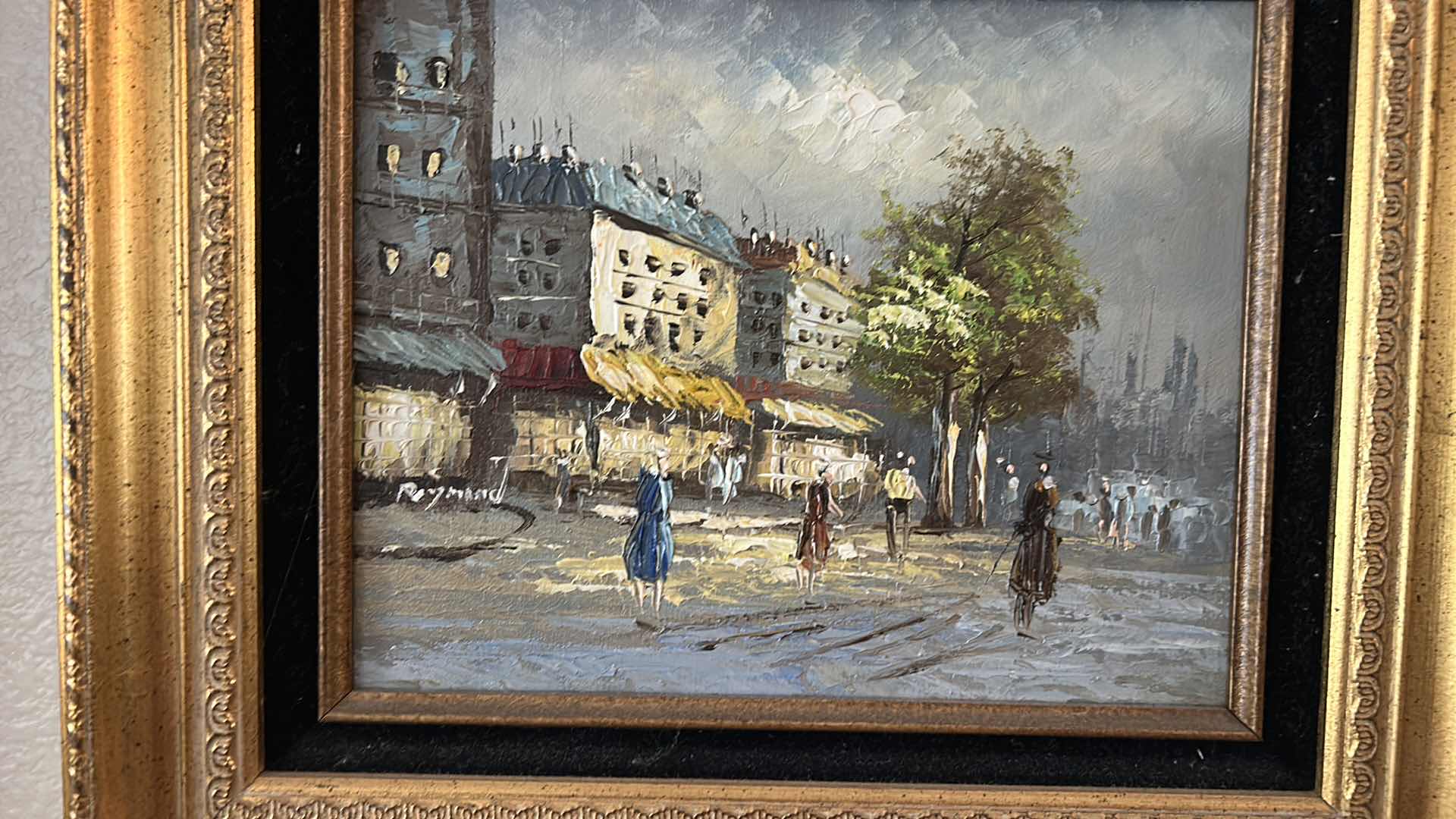 Photo 1 of VINTAGE FRAMED OIL ON CANVAS, IMPRESSIONIST PAINTING ARTWORK 15” x 13”