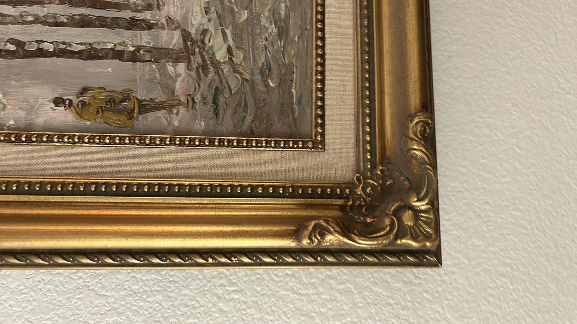 Photo 1 of VINTAGE FRAMED OIL ON CANVAS, IMPRESSIONIST PAINTING ARTWORK 25” x H29”