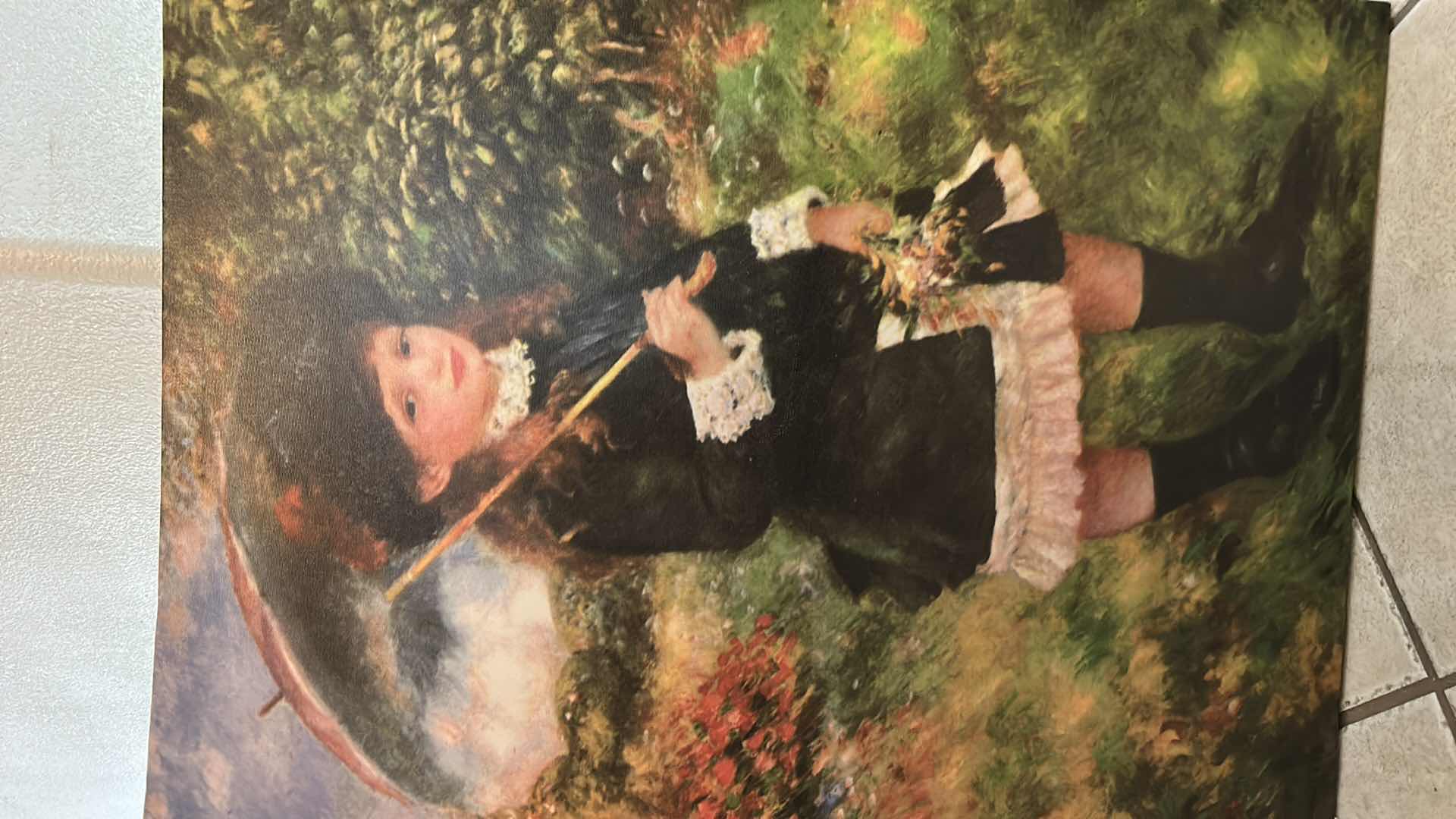 Photo 1 of STRETCHED CANVAS, DEPICTING PIERRE-AUGUSTE RENOIRS FAMOUS PAINTING, “YOUNG GIRL” ARTWORK 2’ x H32”