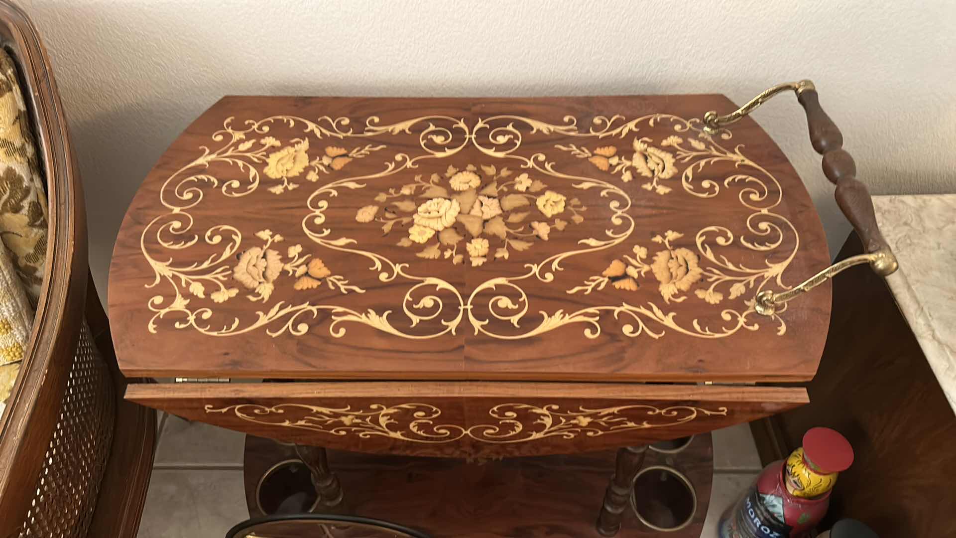 Photo 1 of VINTAGE PAINTED BARCART 30“ x 16“ x 26
