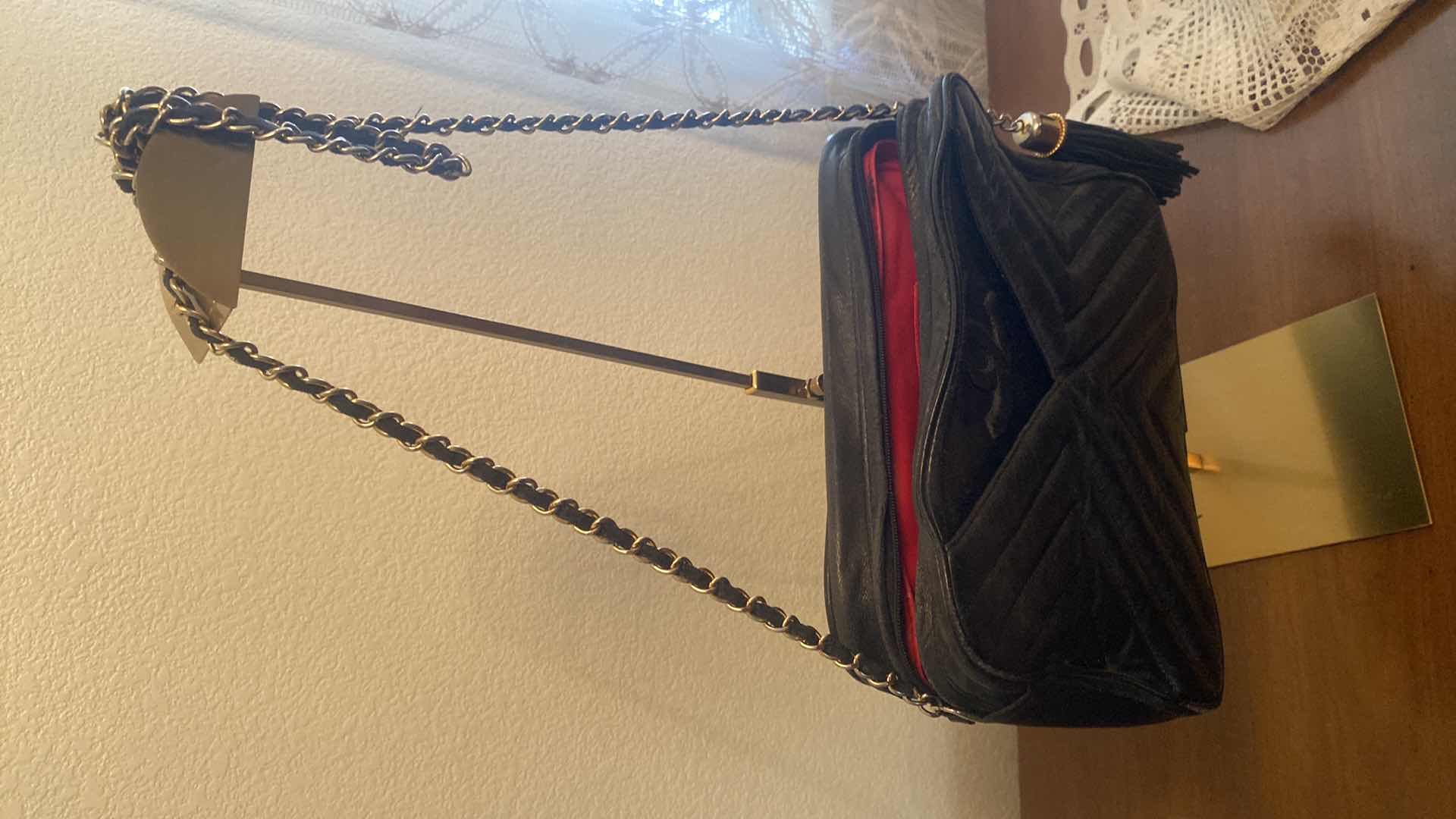 Photo 1 of VINTAGE CHANNEL SHOULDER HANDBAG - LINING REQUIRES REPAIR 11” x 7”