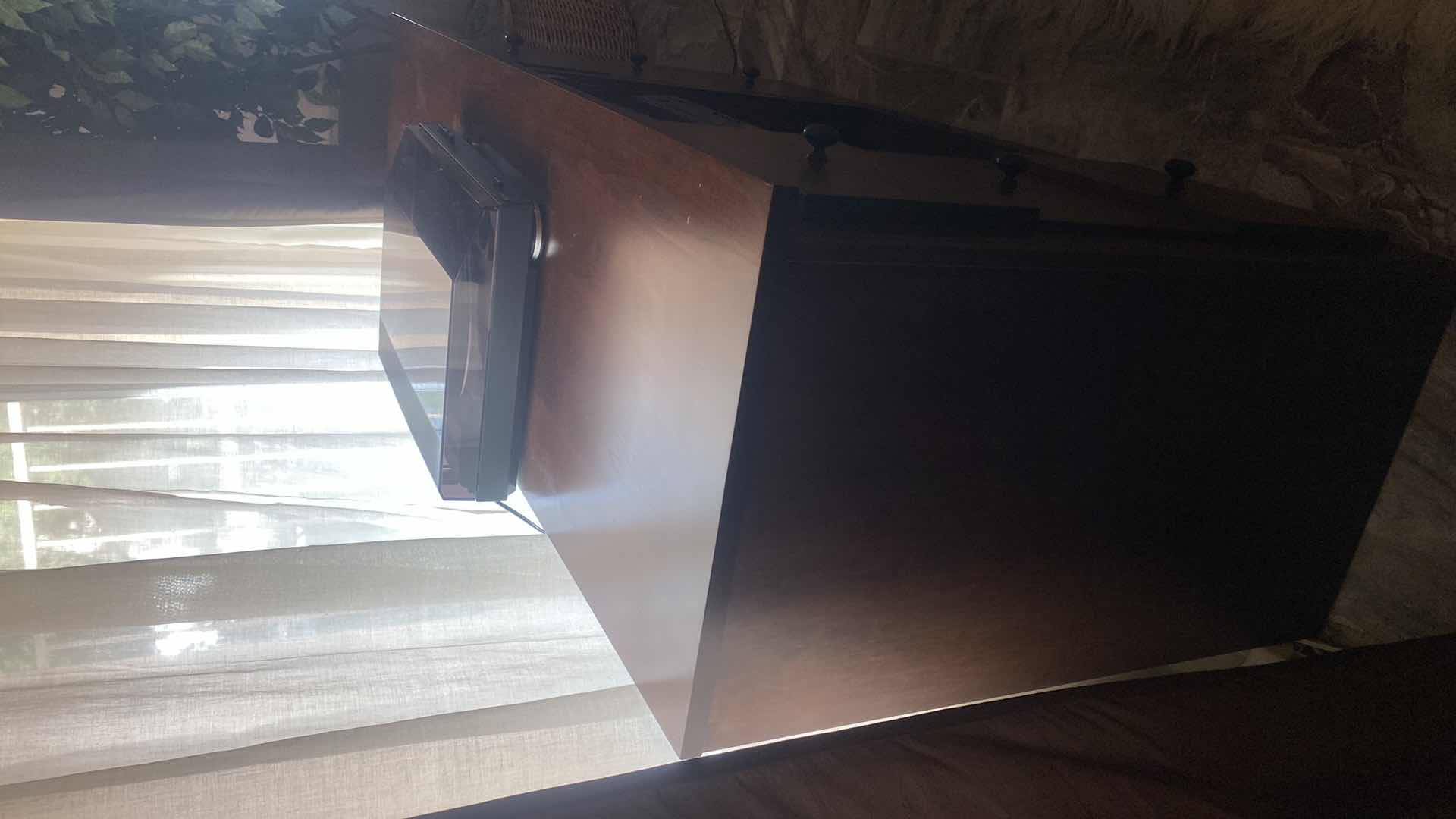 Photo 1 of WOOD ENTERTAINMENT CENTER 55 1/2 x 17 1/2“ H30”