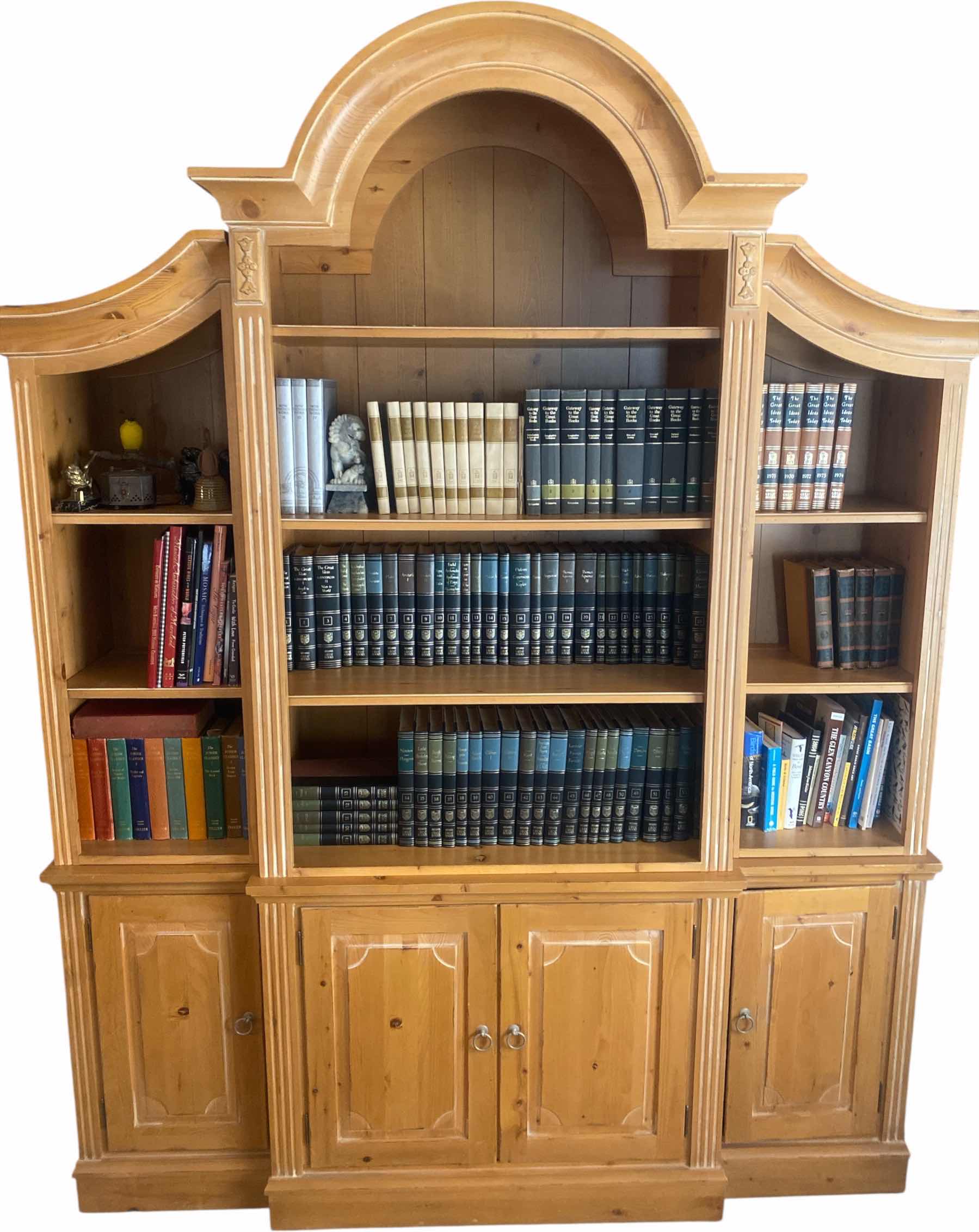 Photo 1 of PINE WALL UNIT WITH 4 DOORS & ADJUSTABLE SHELFS 70” x 17” H85”
