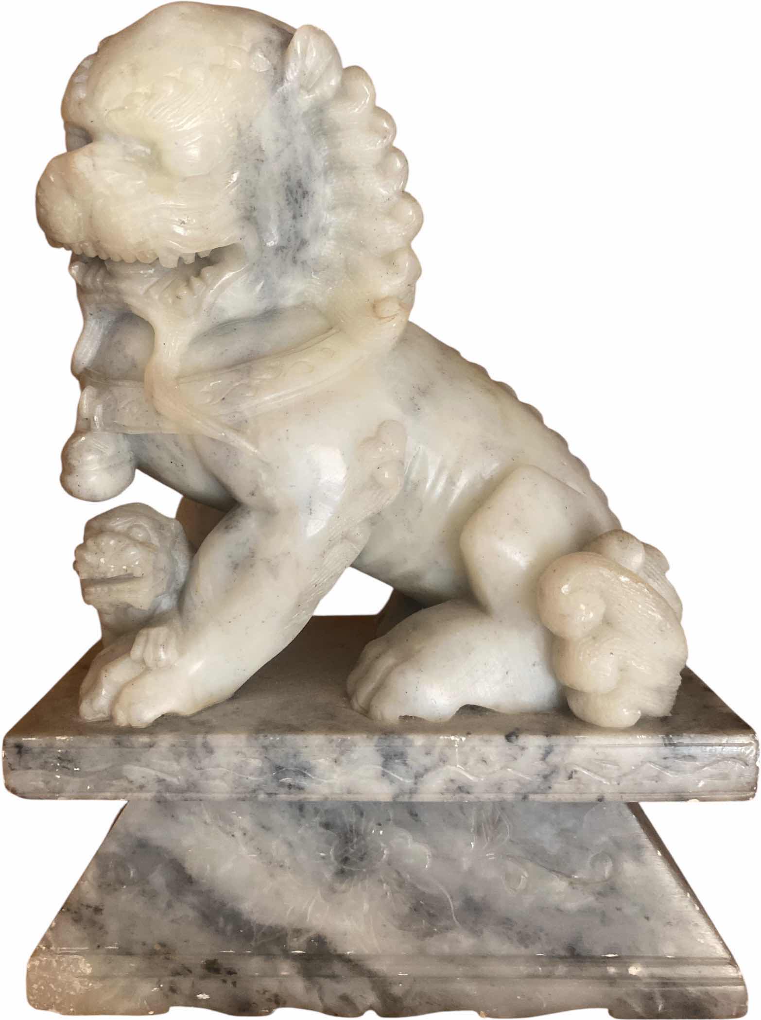Photo 1 of SOAPSTONE FU DOG FIGURINE 5” x 7 1/2”