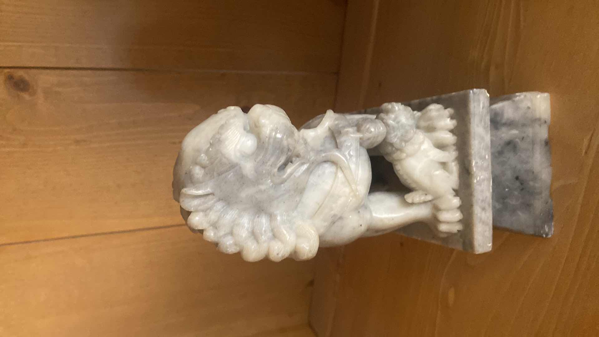 Photo 1 of SOAPSTONE FU DOG FIGURINE 5” x 7 1/2”