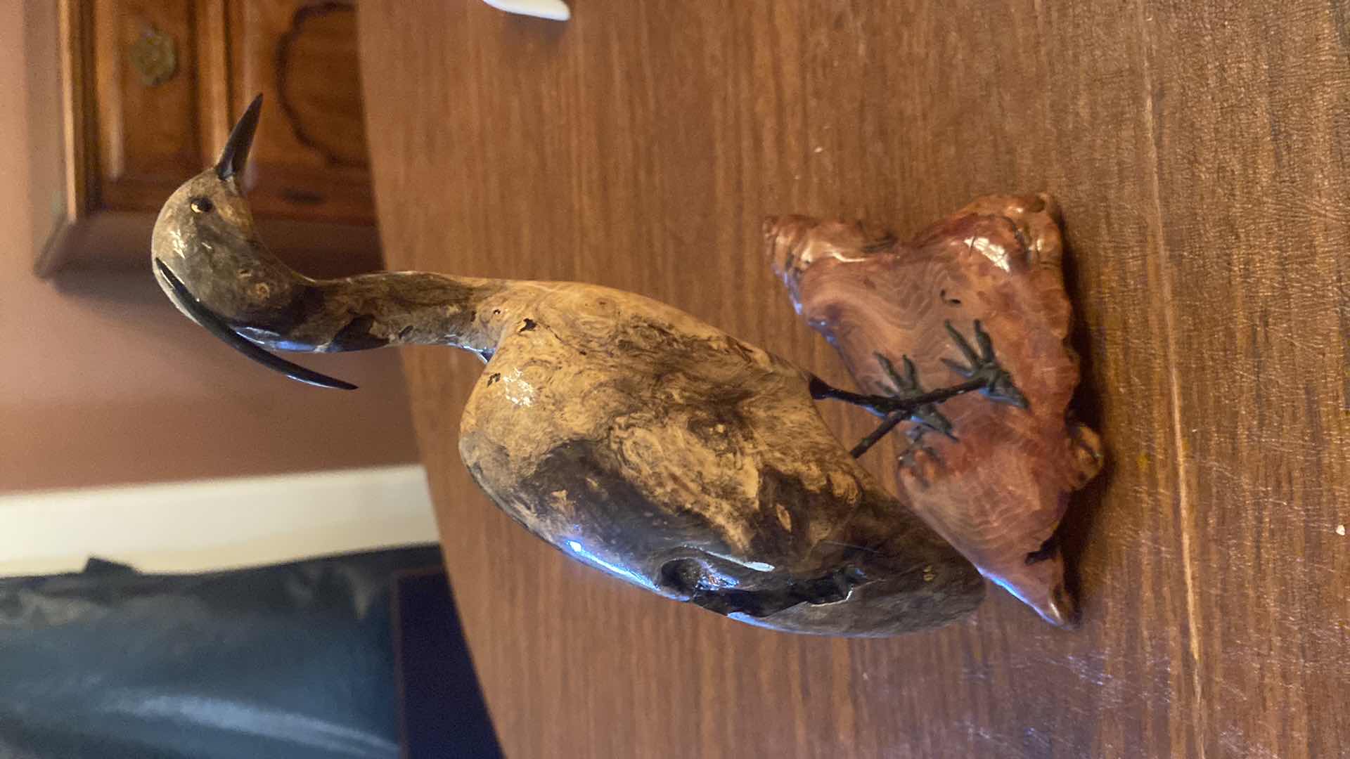 Photo 1 of CARVED WOOD GREAT BLUE HERON ON MANZANITA H8 1/2”