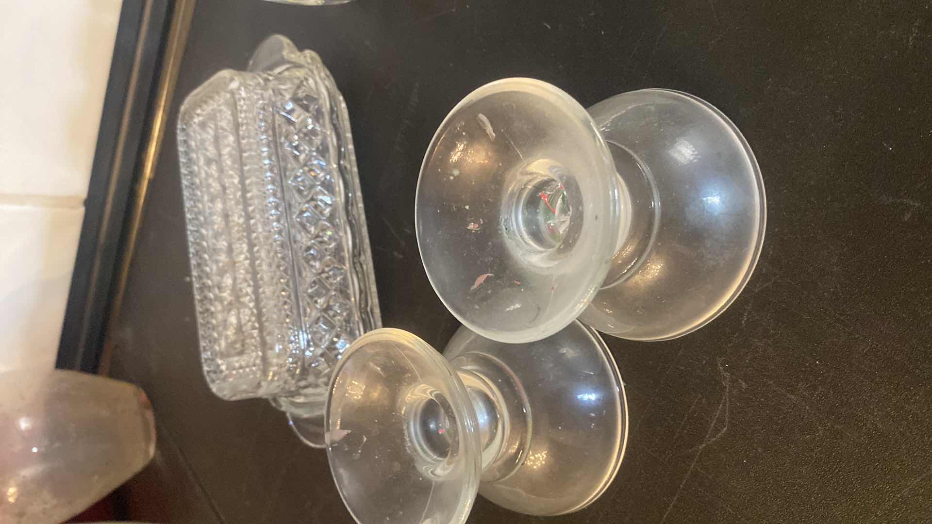 Photo 1 of BUTTER DISH, 2 SPOON RESTS, CANDLE HOLDERS & NAPKIN RINGS