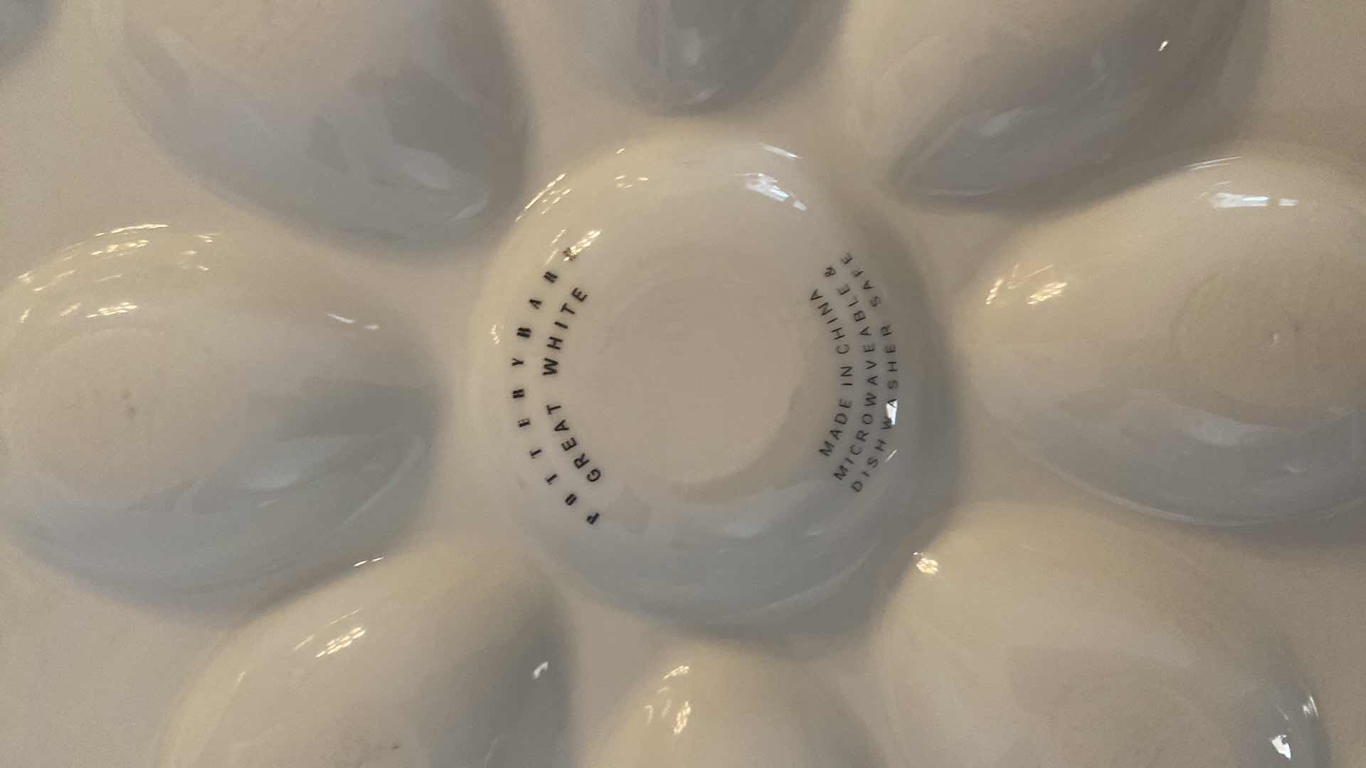Photo 1 of POTTERY BARN DEVILED EGG PLATTER 13”