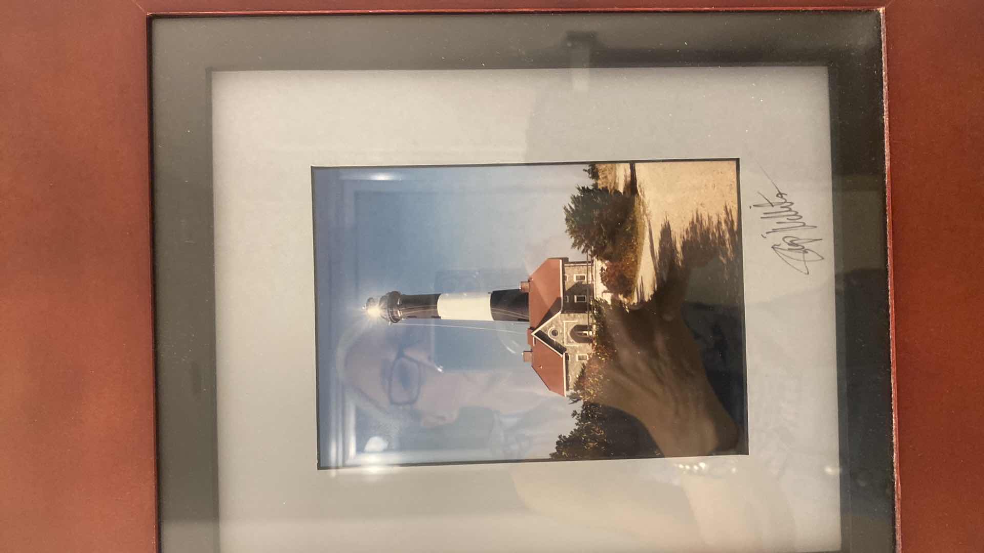 Photo 1 of WOOD FRAMED LIGHTHOUSE PHOTOGRAPH ARTWORK 17” x 19”
