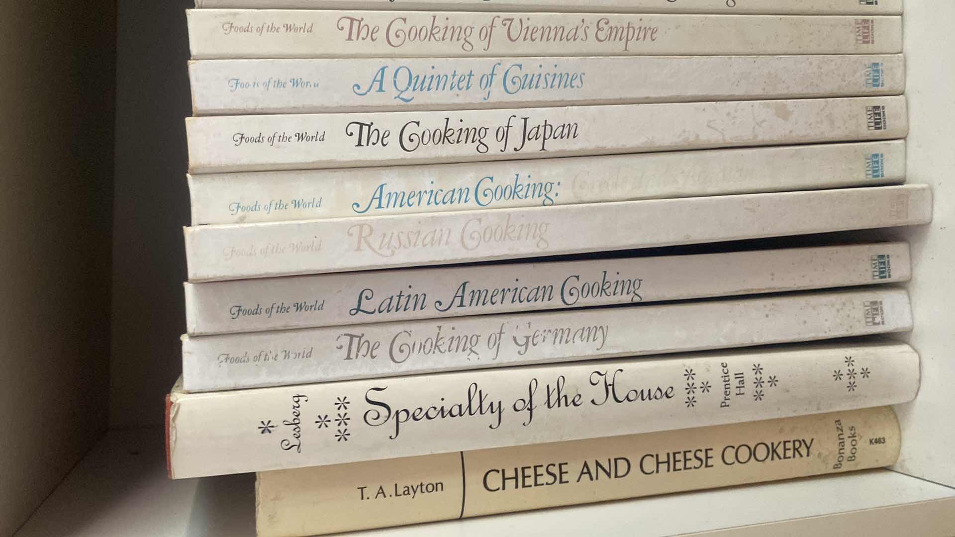 Photo 1 of SHELF OF COOK BOOKS INCLUDING CHEFS OF THE WORLD TIME LIFE BOOKS