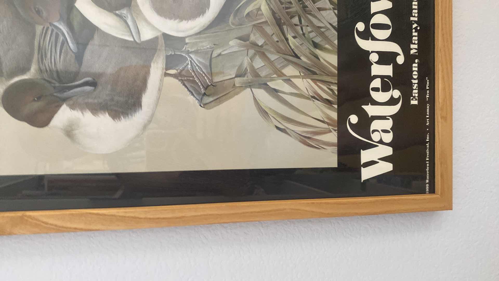 Photo 1 of FRAMED 1999 WATERFOWL FESTIVAL POSTER 21” x 31”