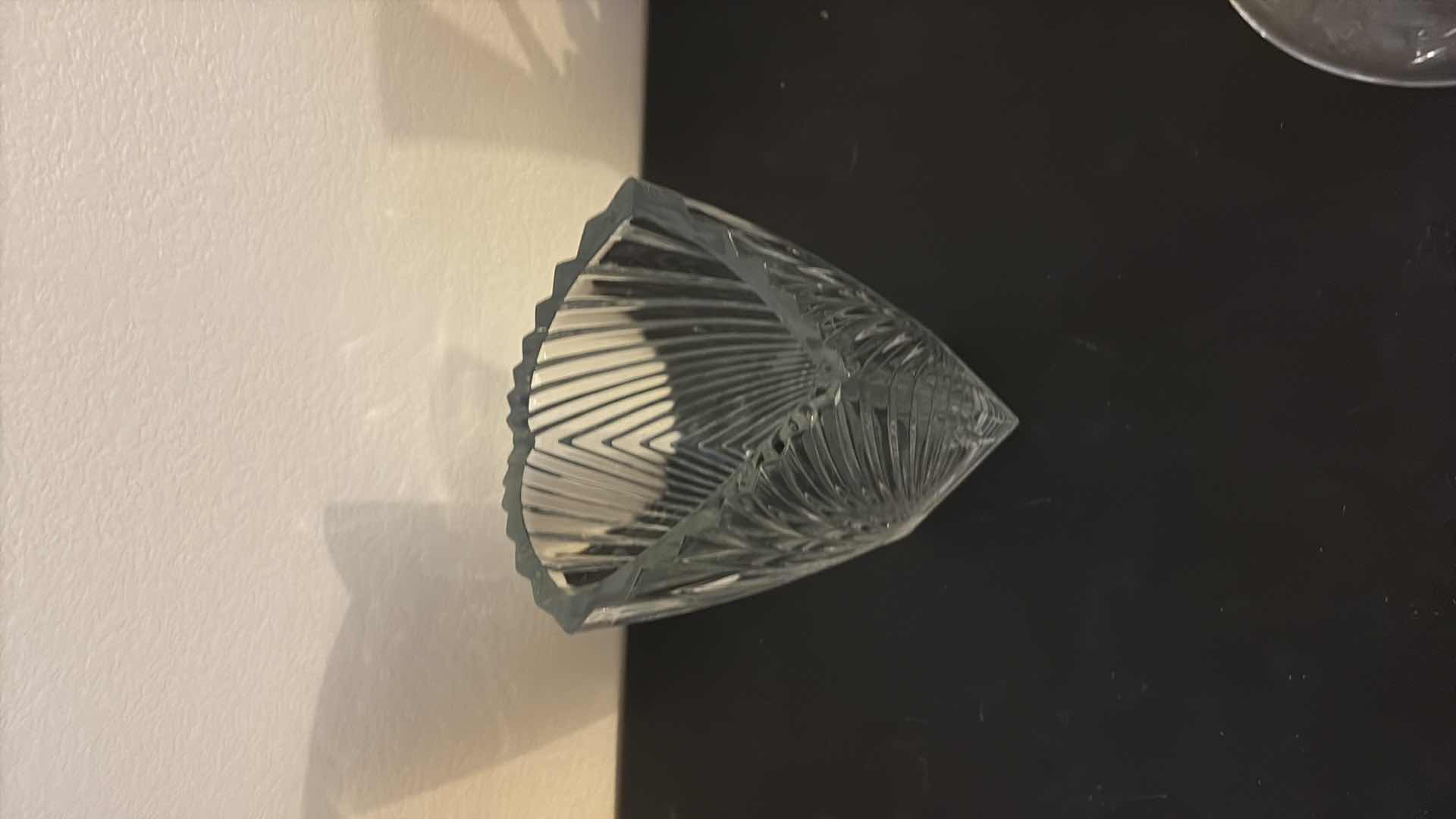 Photo 1 of TALL LEAD CRYSTAL FLOWER VASE 6”x10”H