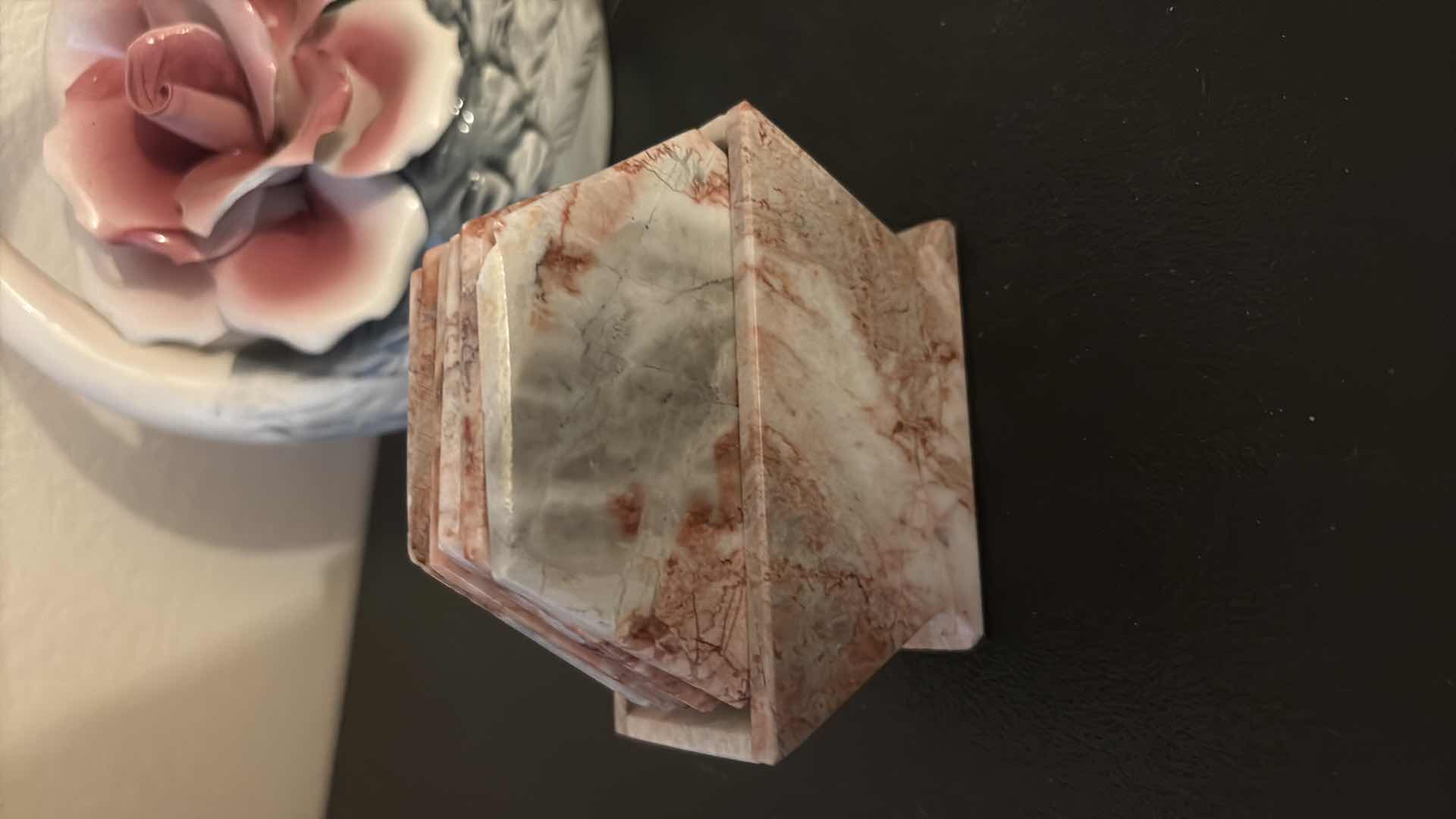 Photo 1 of PINK HOME DECOR COASTERS VASE CANDY DISH
