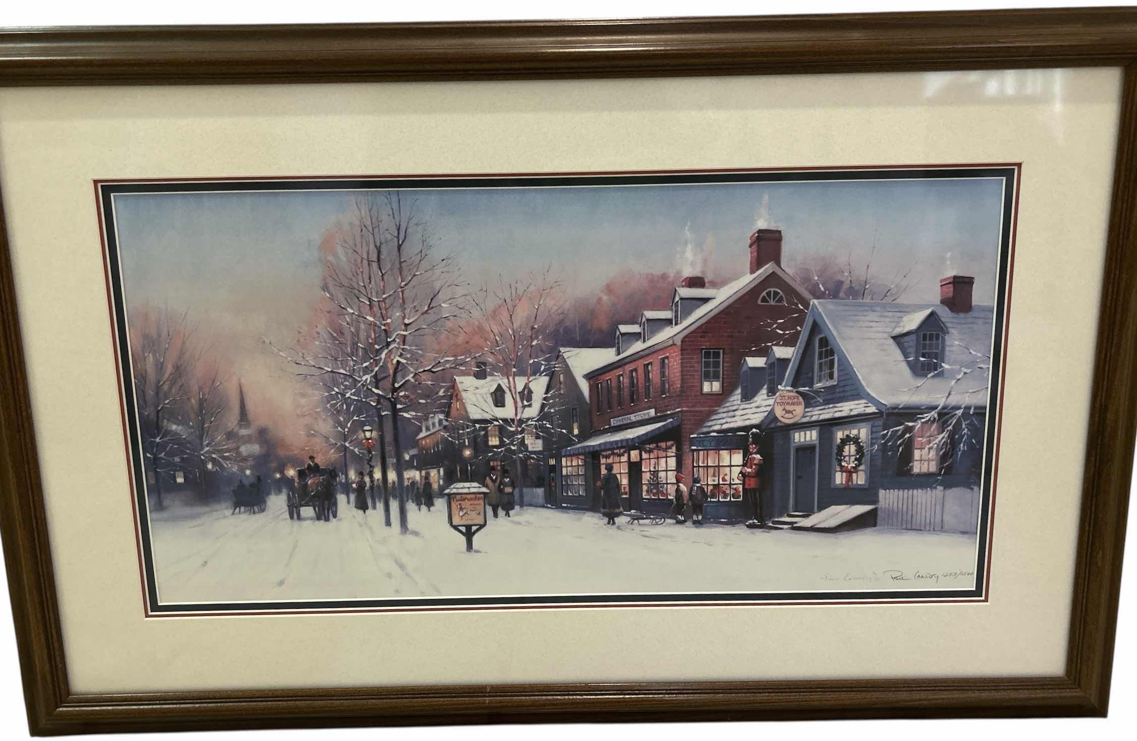 Photo 1 of WOOD FRAMED, “THE TOY MAKER , SIGNED AND NUMBERED BY PAUL LANDRY LIMITED EDITION LITHOGRAPHIC PRINT ARTWORK 32“ x H20“