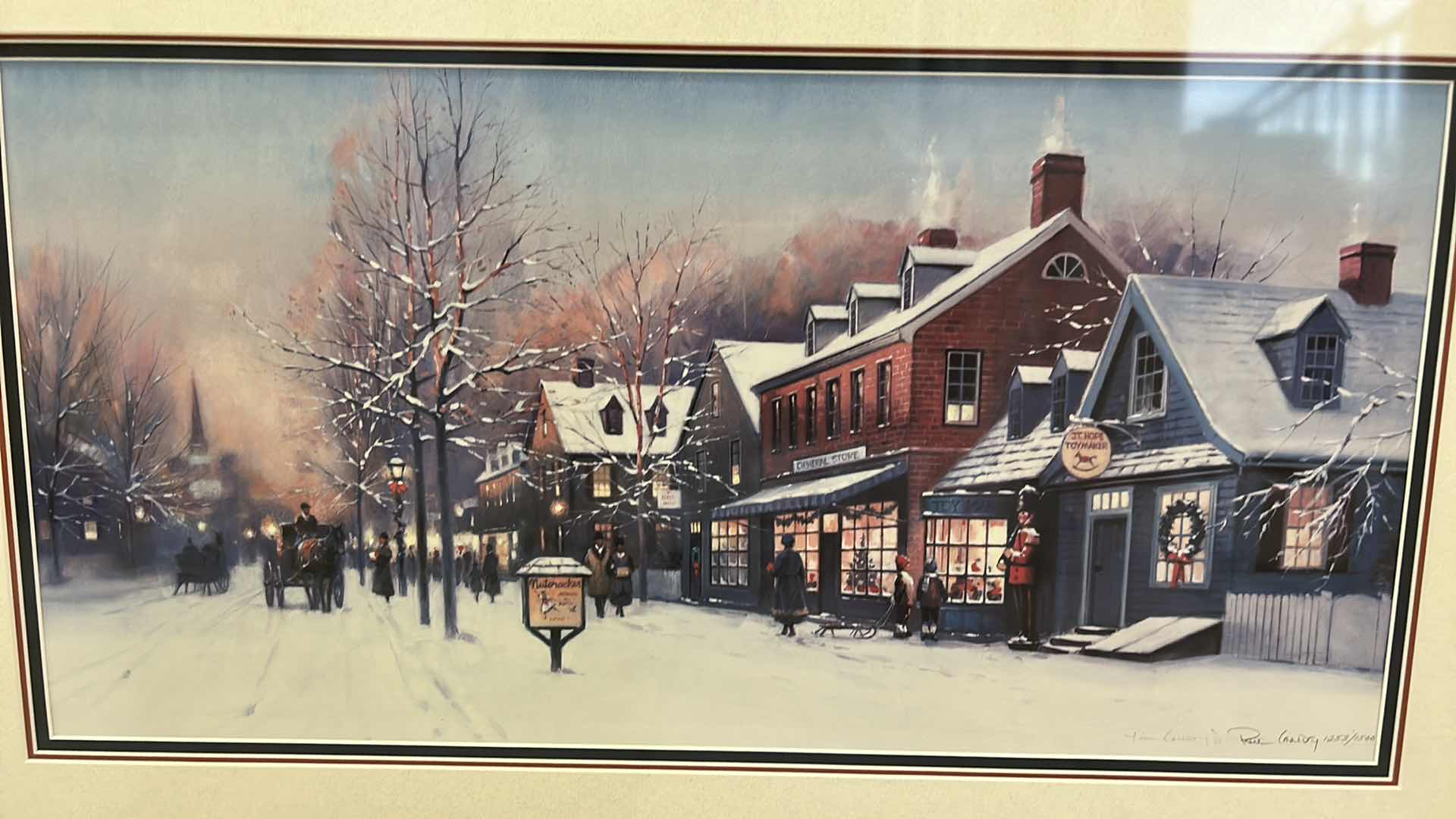 Photo 1 of WOOD FRAMED, “THE TOY MAKER , SIGNED AND NUMBERED BY PAUL LANDRY  LIMITED EDITION LITHOGRAPHIC PRINT ARTWORK 32“ x H20“
