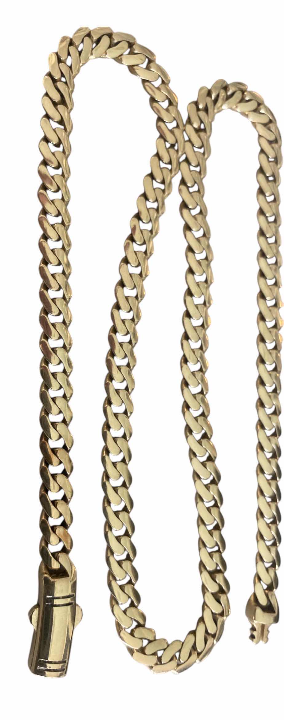 Photo 1 of 10K YELLOW GOLD CLASSIC MIAMI LINK NECKLACE 21 1/2” 25.5G #48