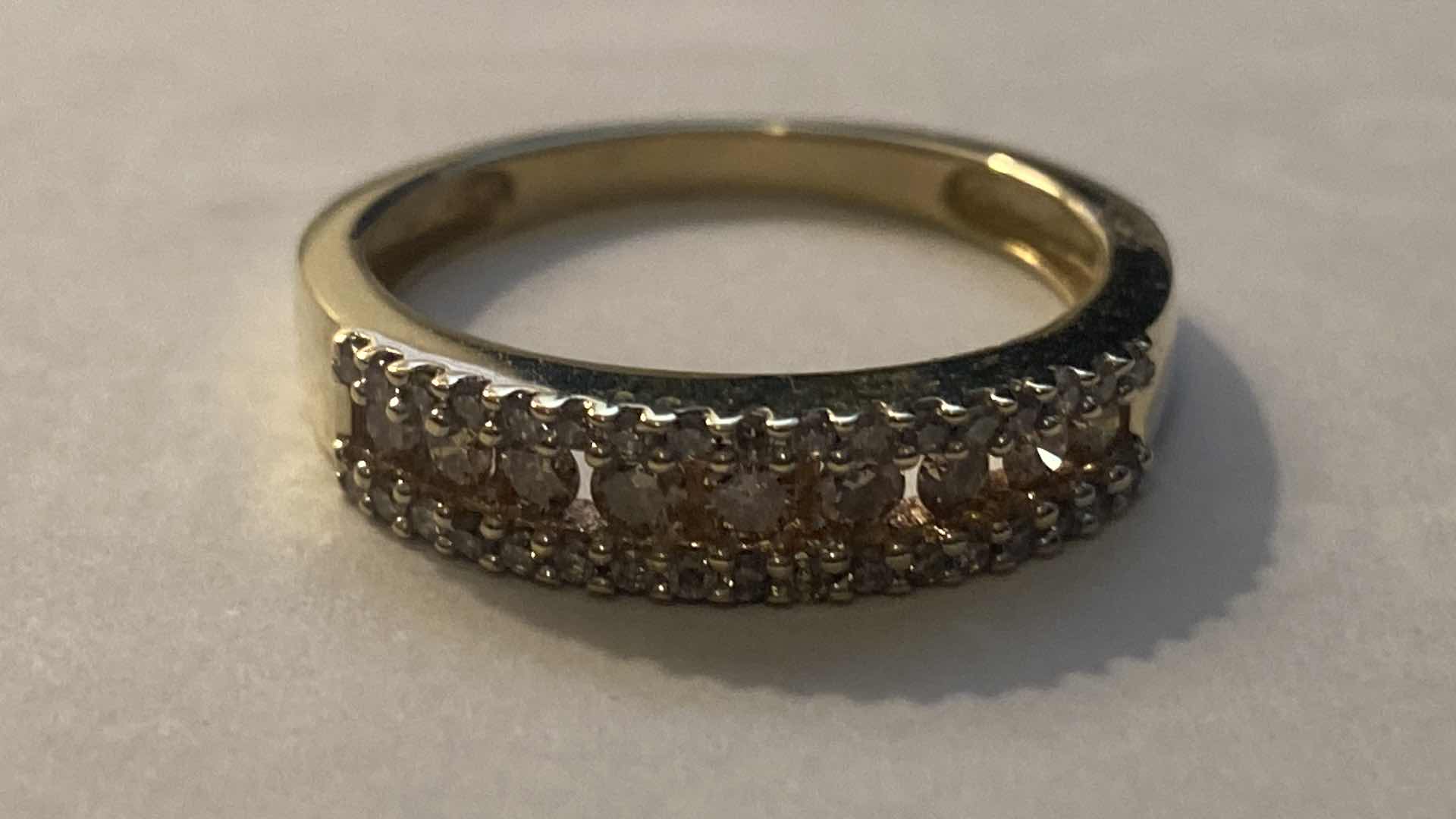 Photo 1 of 10K YELLOW GOLD WITH 1ctw DIAMOND 2.6G RING SIZE 8  #44