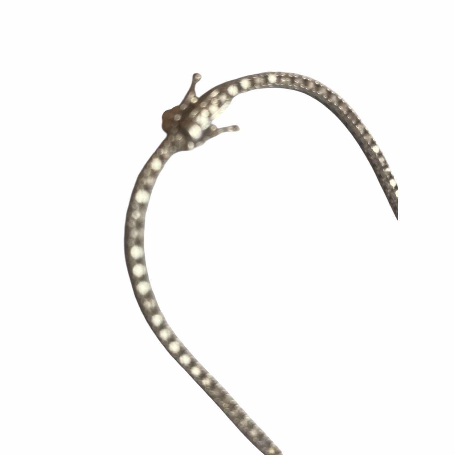 Photo 1 of 14K WHITE GOLD w 4ctw DIAMOND TENNIS NECKLACE 15 TTL G SIZE 16 1/2”  #4
