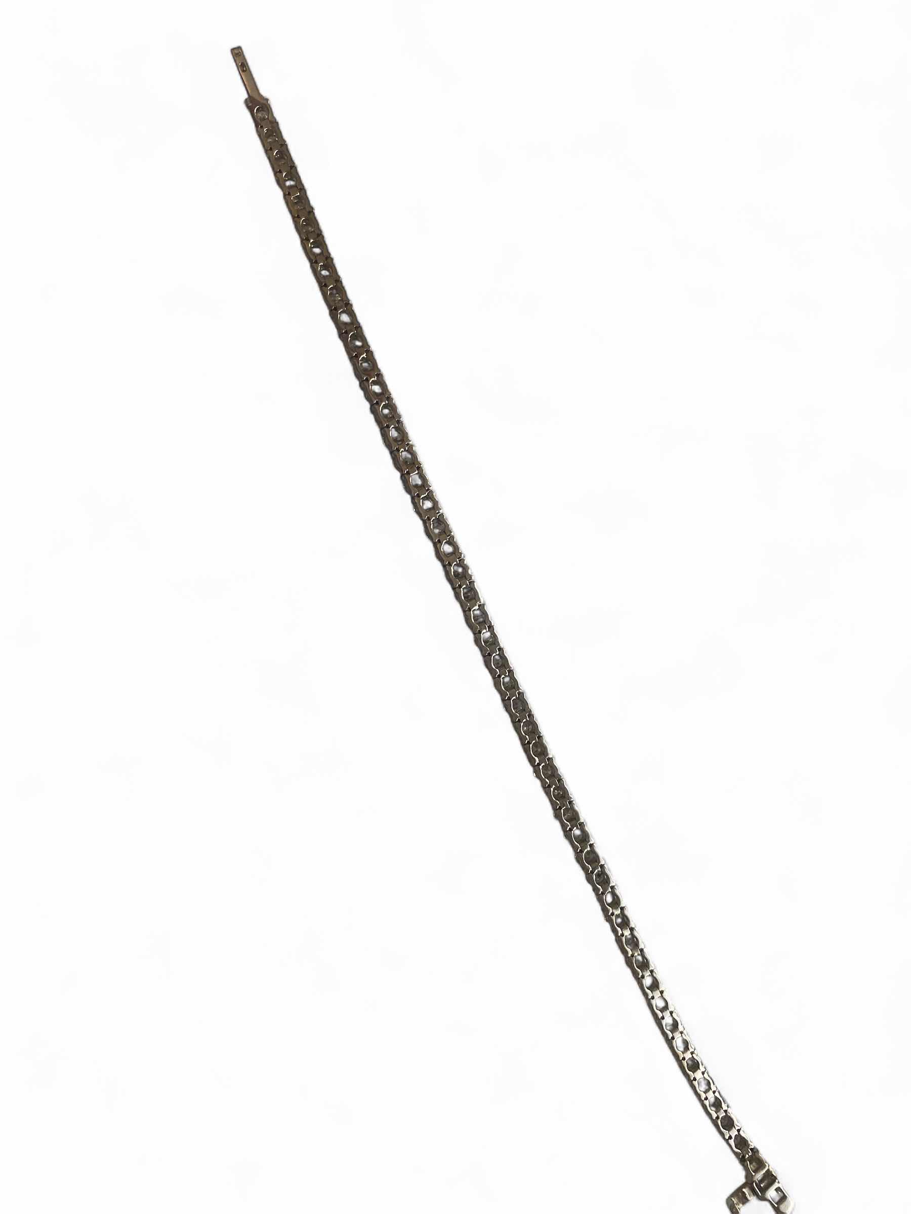Photo 1 of 14K WHITE GOLD. W 7.5cwt DIAMOND TENNIS BRACELET 12.5 TTL G  #5 EST VALUE $40,250