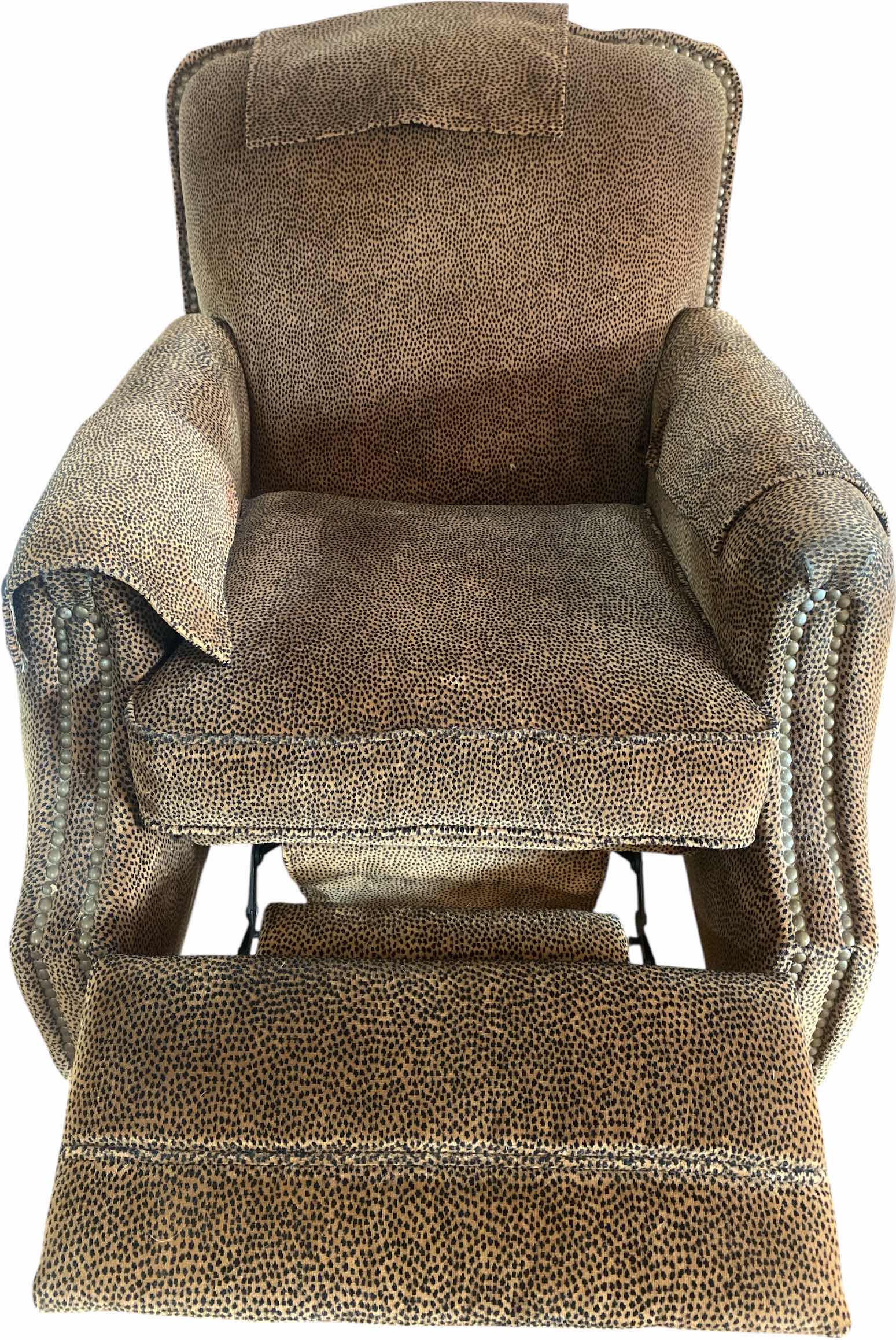 Photo 1 of ANIMAL PRINT MANUAL BARCALOUNGER RECLINER CHAIR (two available each sold separately)