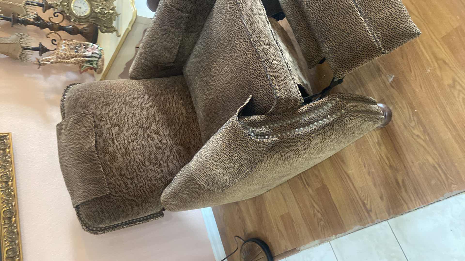 Photo 1 of ANIMAL PRINT MANUAL BARCALOUNGER RECLINER CHAIR (two available each sold separately)