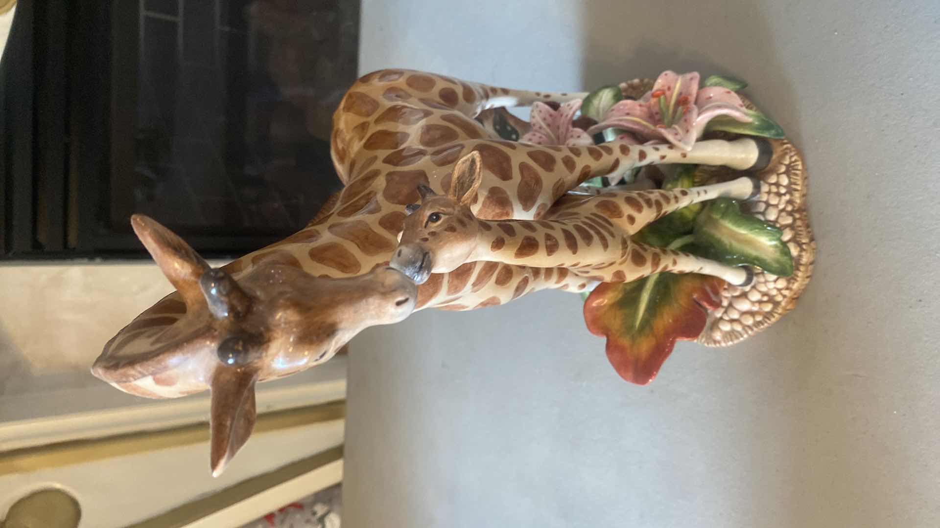 Photo 1 of FITZ & FLOYD CERAMIC GIRAFFES H15”