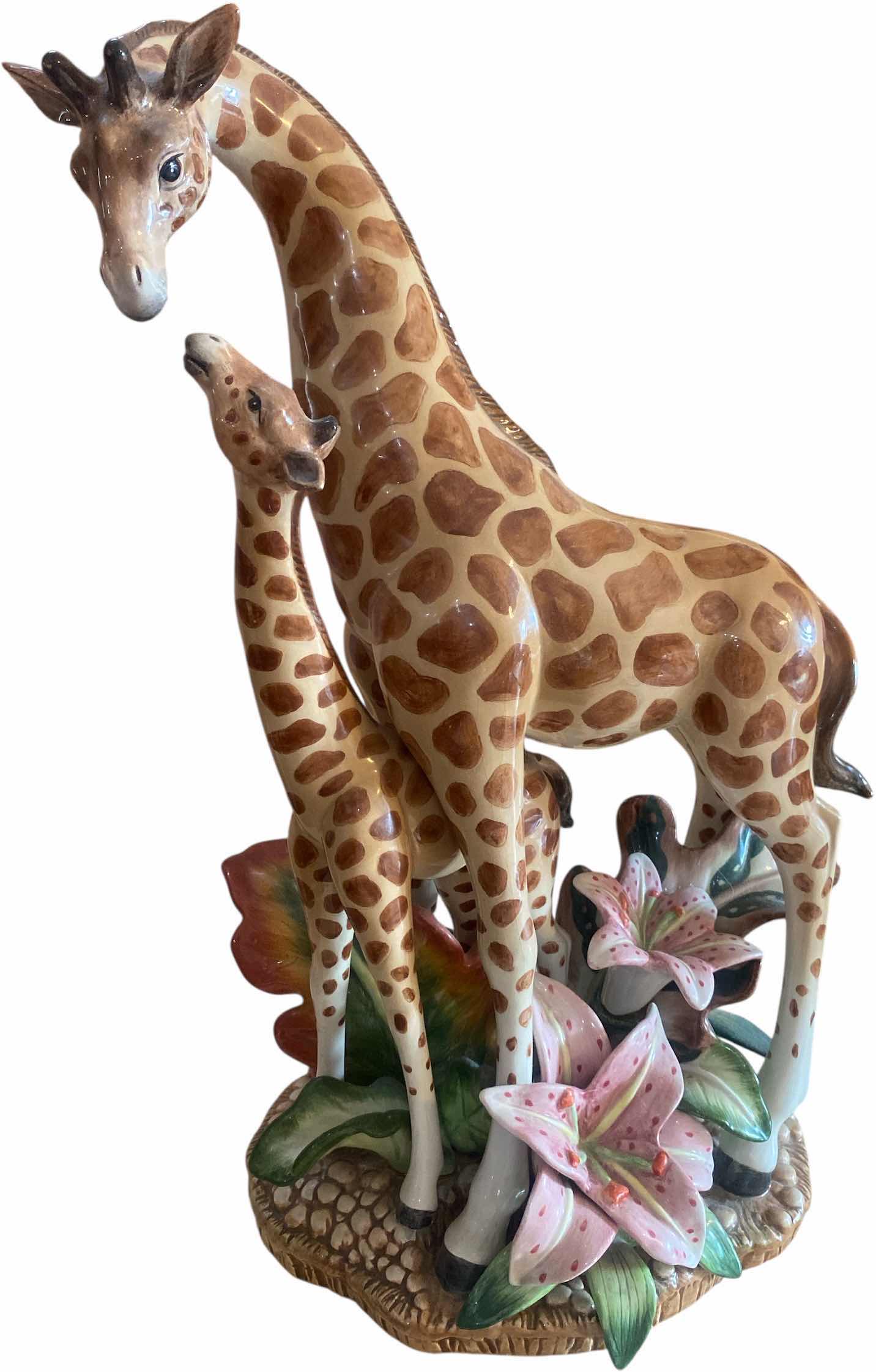 Photo 1 of FITZ & FLOYD CERAMIC GIRAFFES H15”