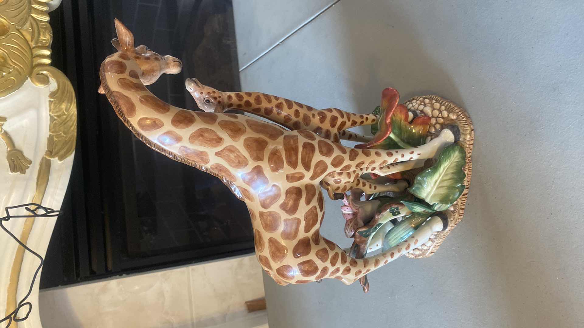 Photo 1 of FITZ & FLOYD CERAMIC GIRAFFES H15”