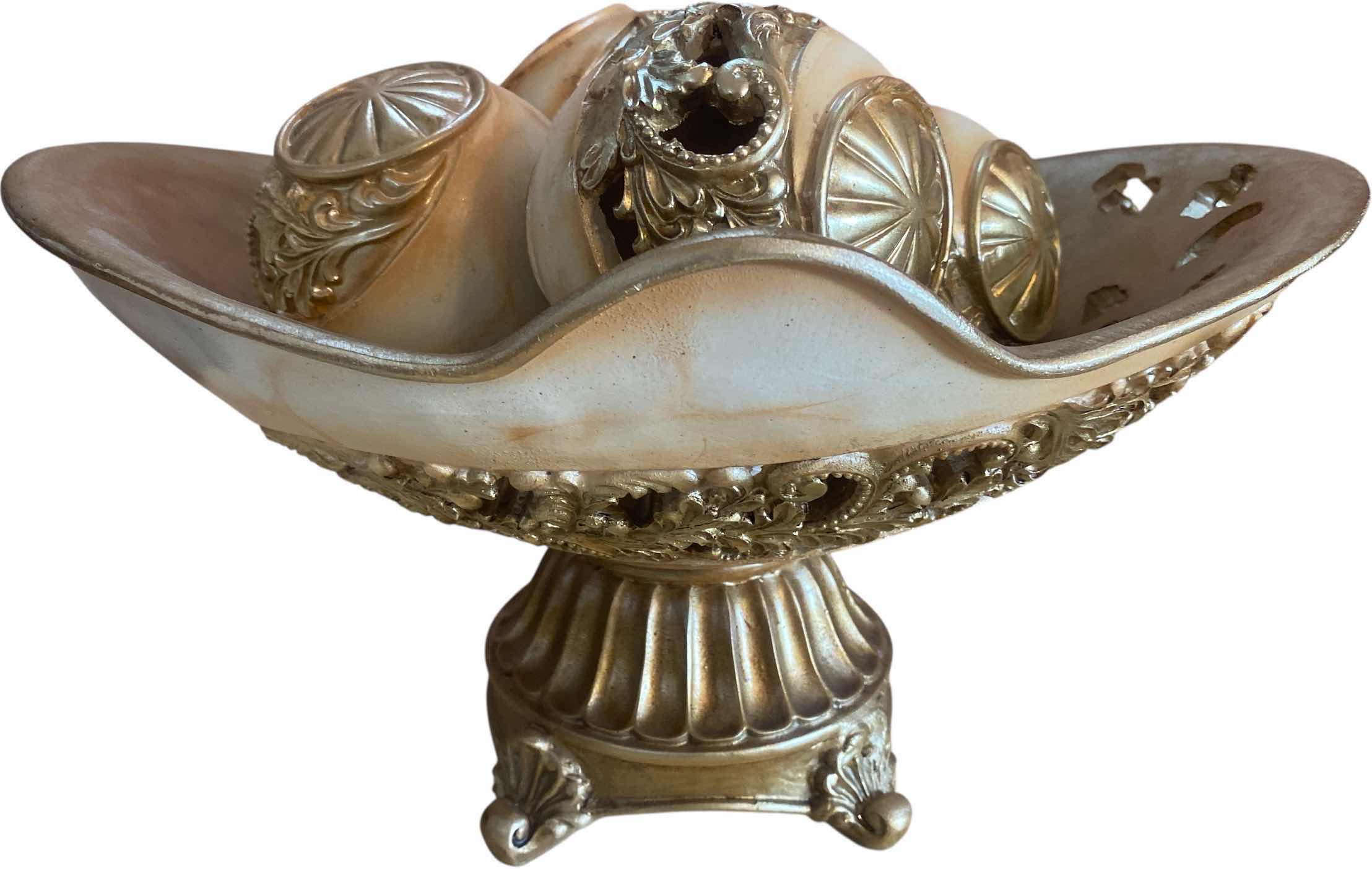 Photo 1 of D’LUSSO DESIGNS RESIN BOWL w/ BALLS 15 1/2“ x 7 1/2”