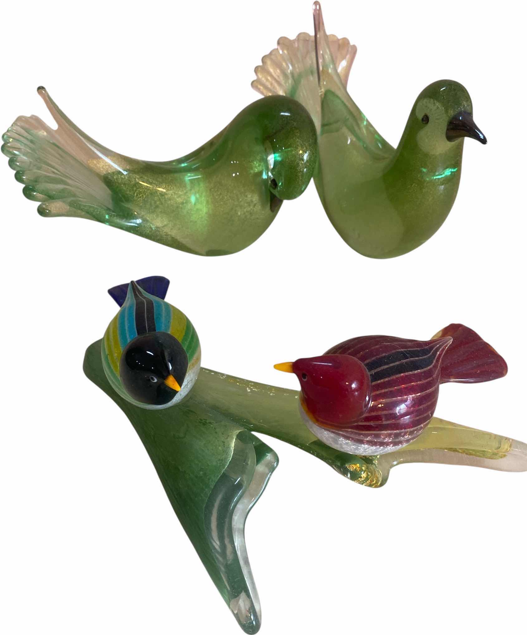 Photo 1 of 3 GLASS BIRDS LARGEST 8” x 3 1/4”