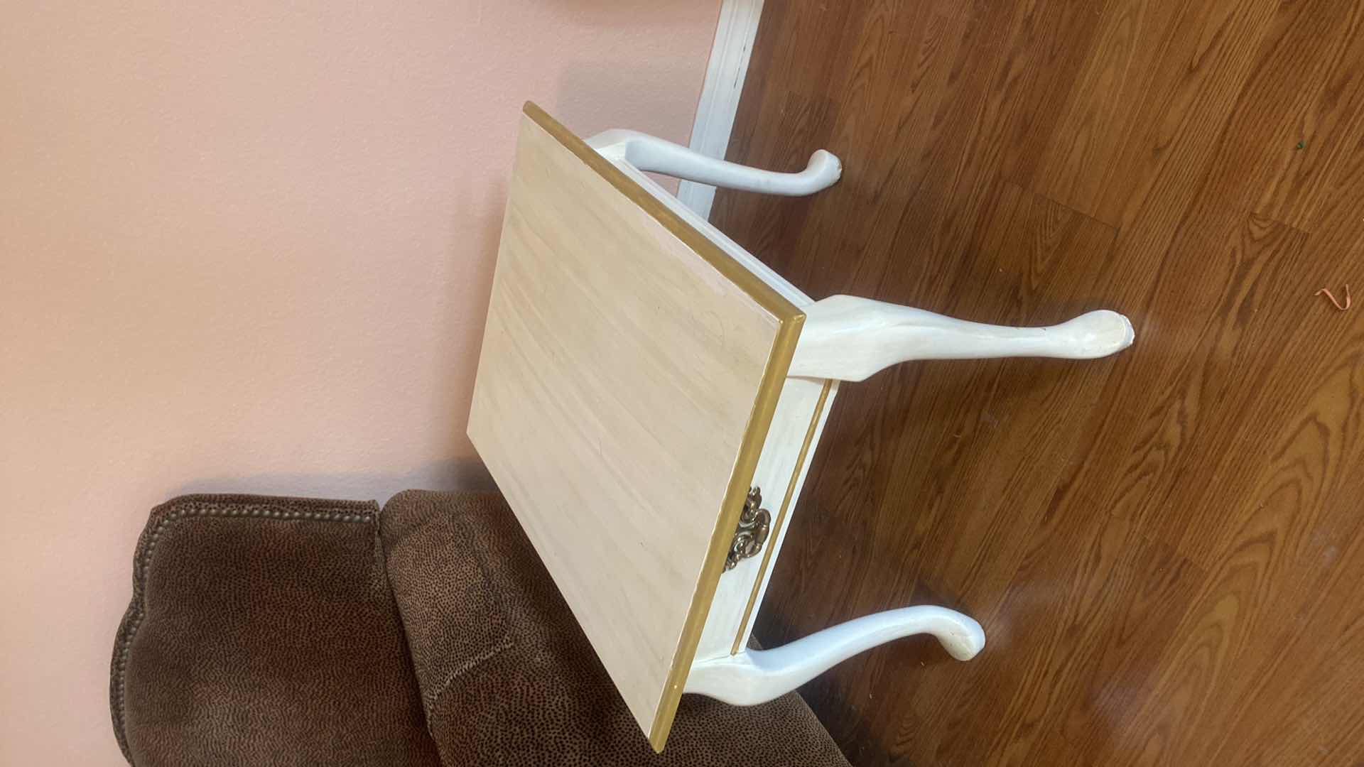 Photo 1 of FRENCH PROVINCIAL WOOD END TABLE 21” x 26” H 21”