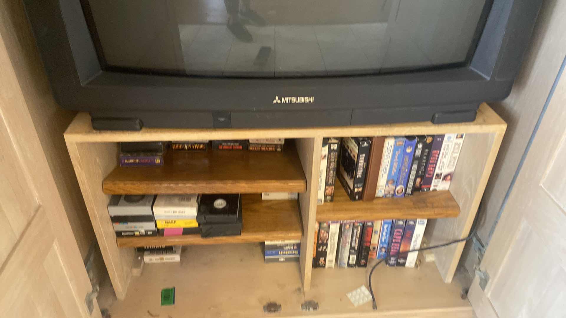Photo 1 of LIGHT WOOD ENTERTAINMENT CENTER 58” x 24 1/2” H 58”