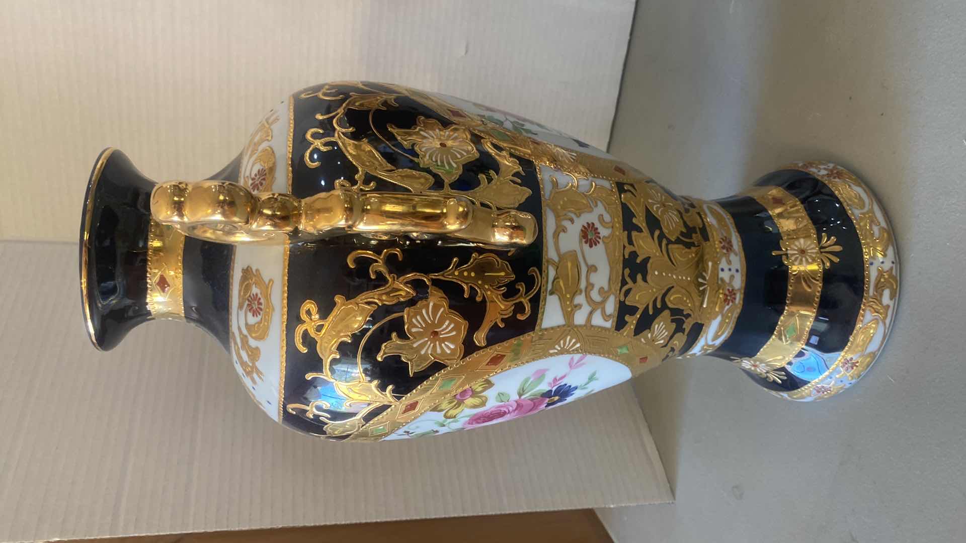 Photo 1 of EUROPEAN DESIGN DECORATIVE PORCELAIN VASE H17”