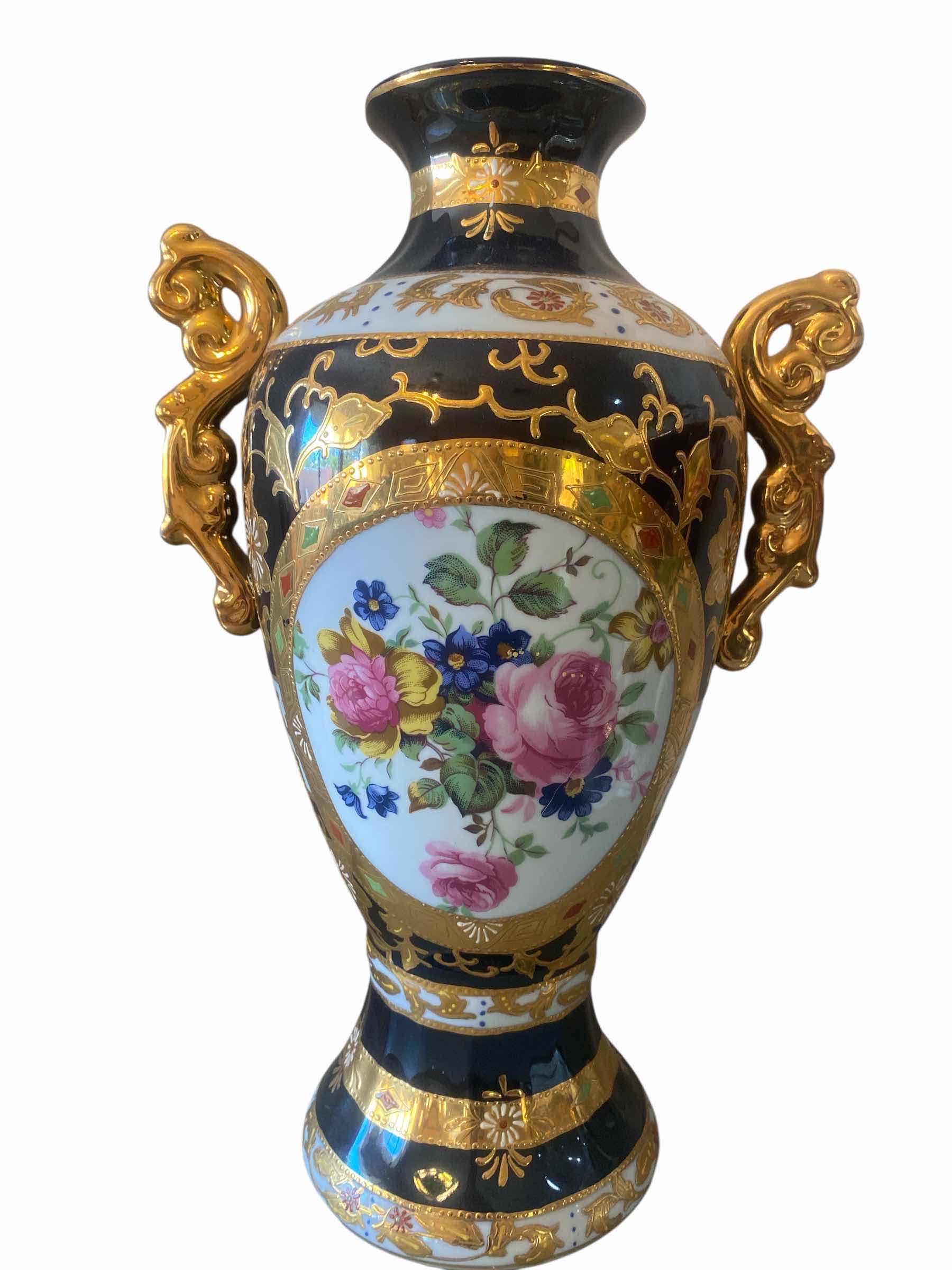 Photo 1 of EUROPEAN DESIGN DECORATIVE PORCELAIN VASE H17”
