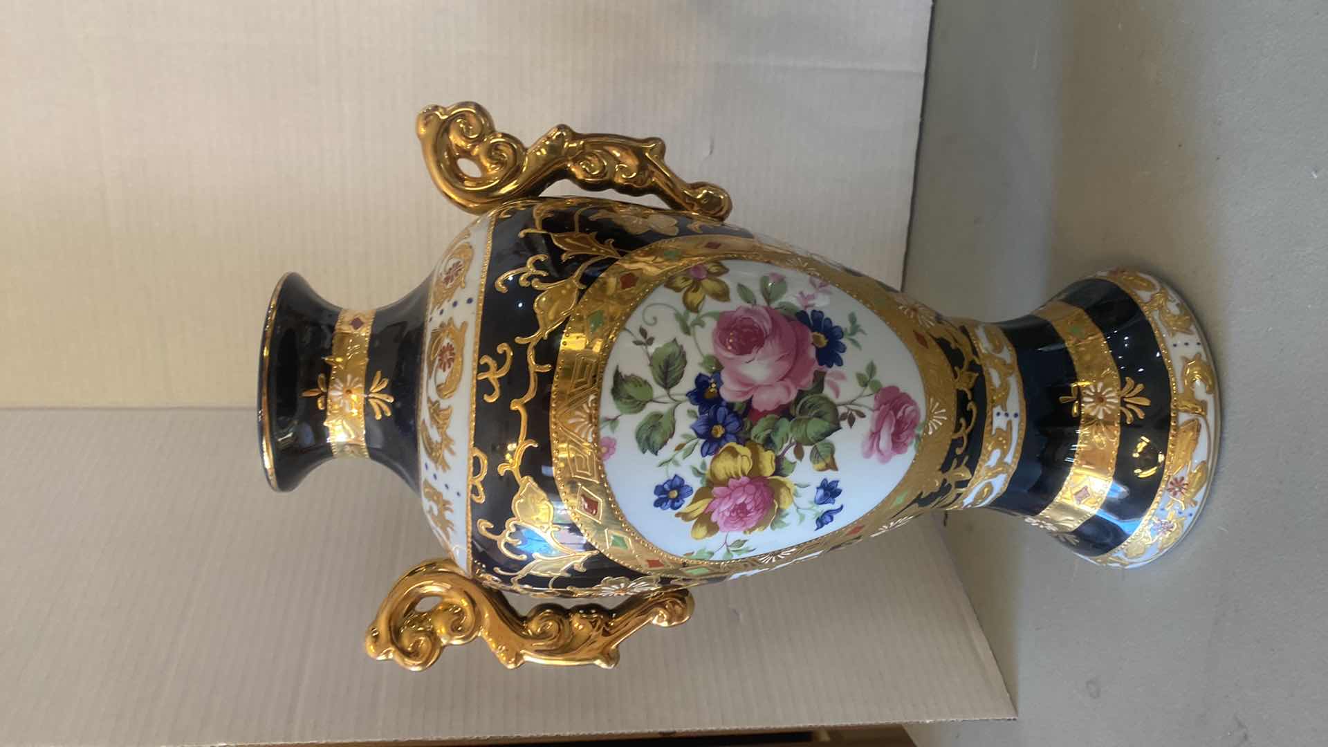 Photo 1 of EUROPEAN DESIGN DECORATIVE PORCELAIN VASE H17”