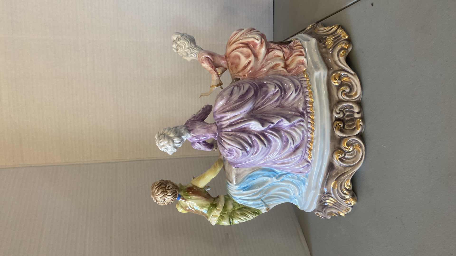 Photo 1 of LARGE PORCELAIN SERENADE FIGURINE MADE IN ITALY 15” x 13 1/2