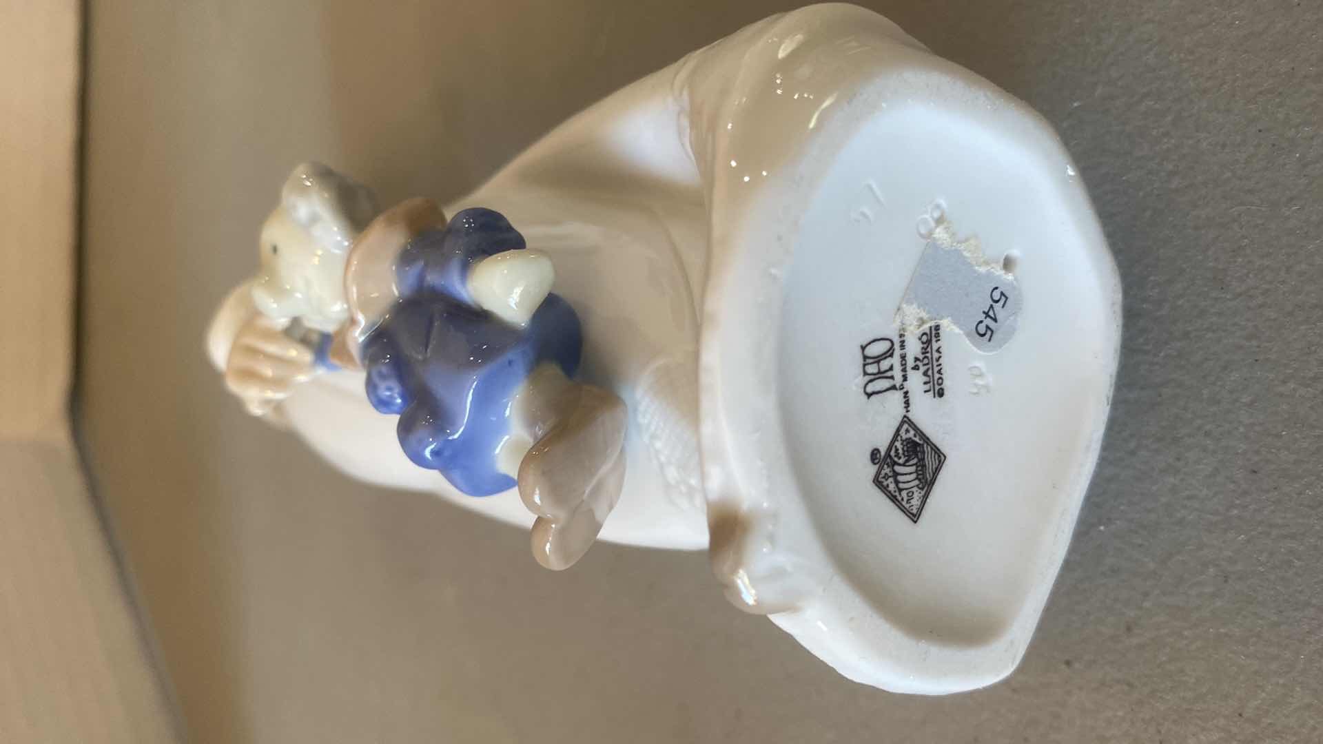 Photo 1 of NAO BY LLADRO PORCELAIN FIGURINE GIRL WITH TEDDYBEAR H7 1/2”